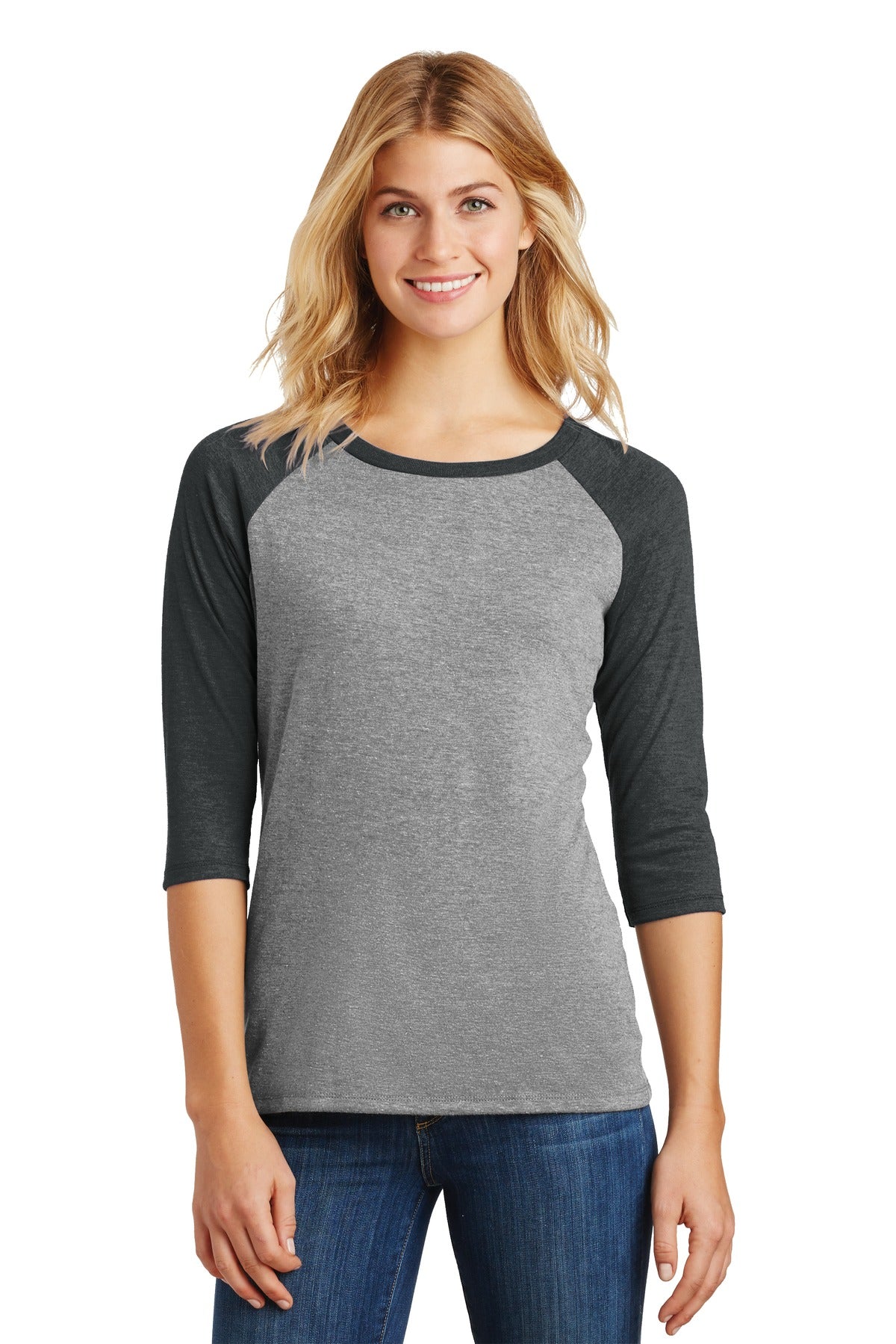 District ® Women's Perfect Tri ® 3/4-Sleeve Raglan. DM136L - District DM136L