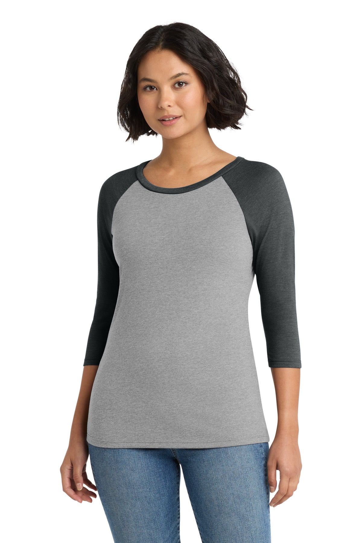District ® Women's Perfect Tri ® 3/4-Sleeve Raglan. DM136L - District DM136L