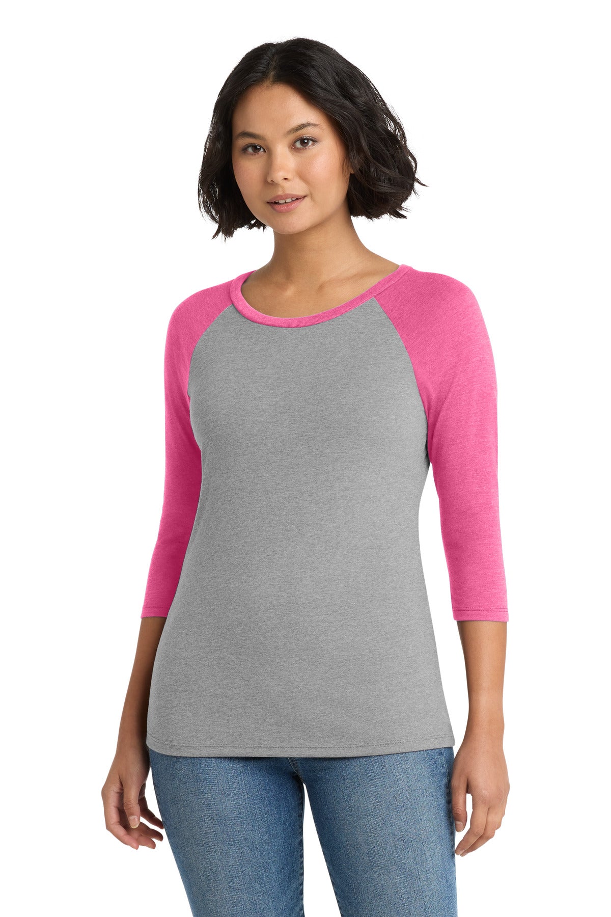 District ® Women's Perfect Tri ® 3/4-Sleeve Raglan. DM136L - District DM136L