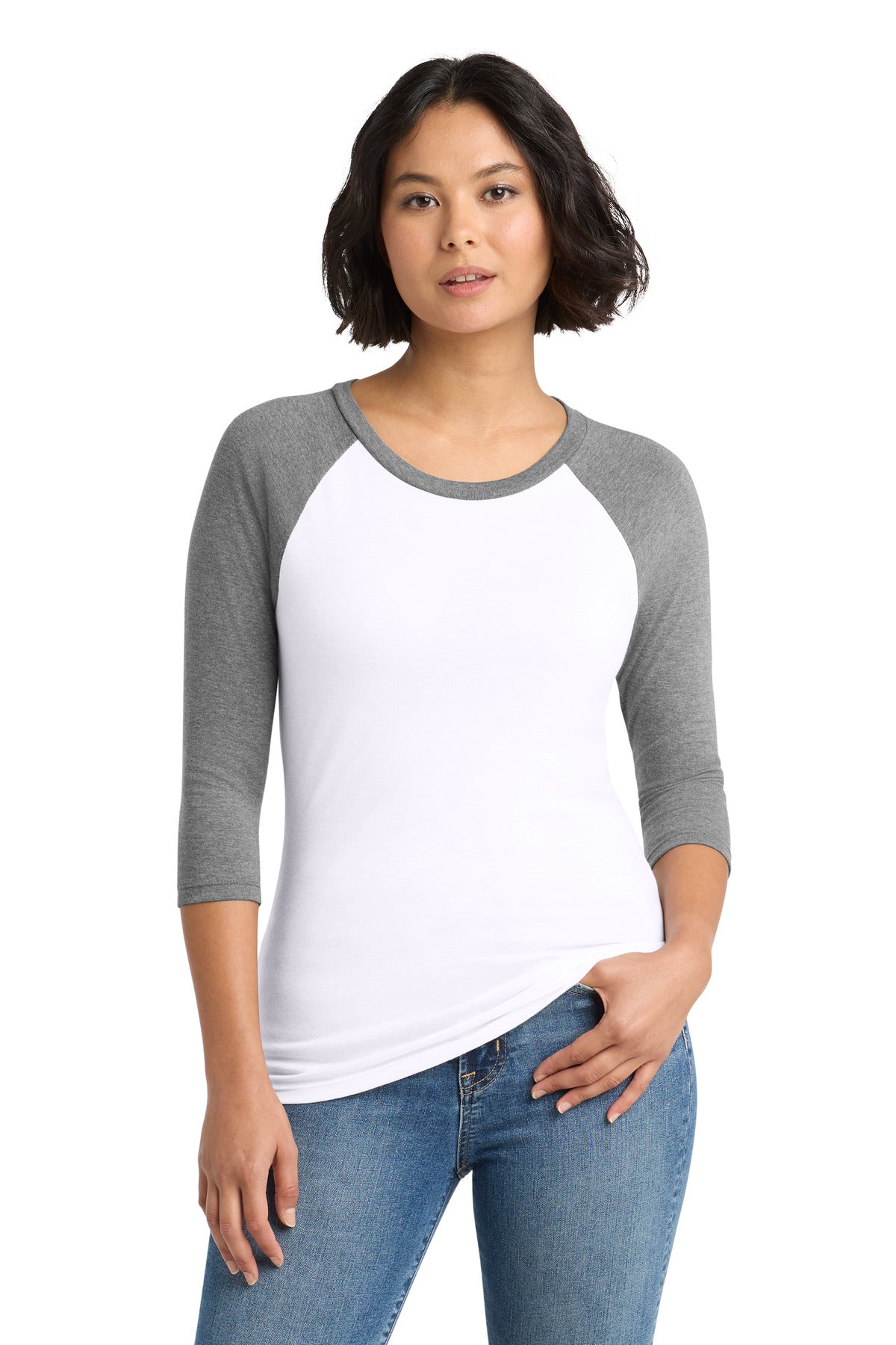 District ® Women's Perfect Tri ® 3/4-Sleeve Raglan. DM136L - District DM136L