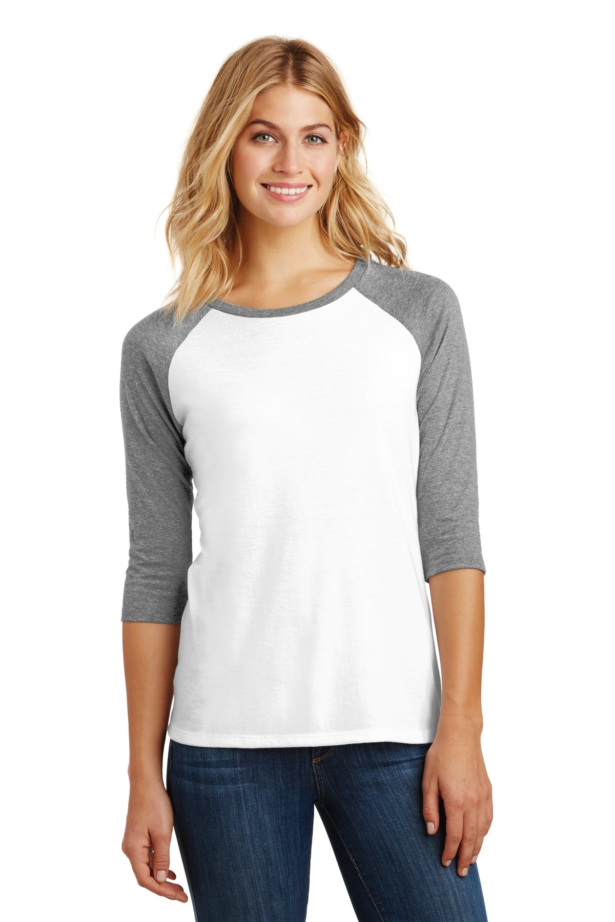 District ® Women's Perfect Tri ® 3/4-Sleeve Raglan. DM136L - District DM136L