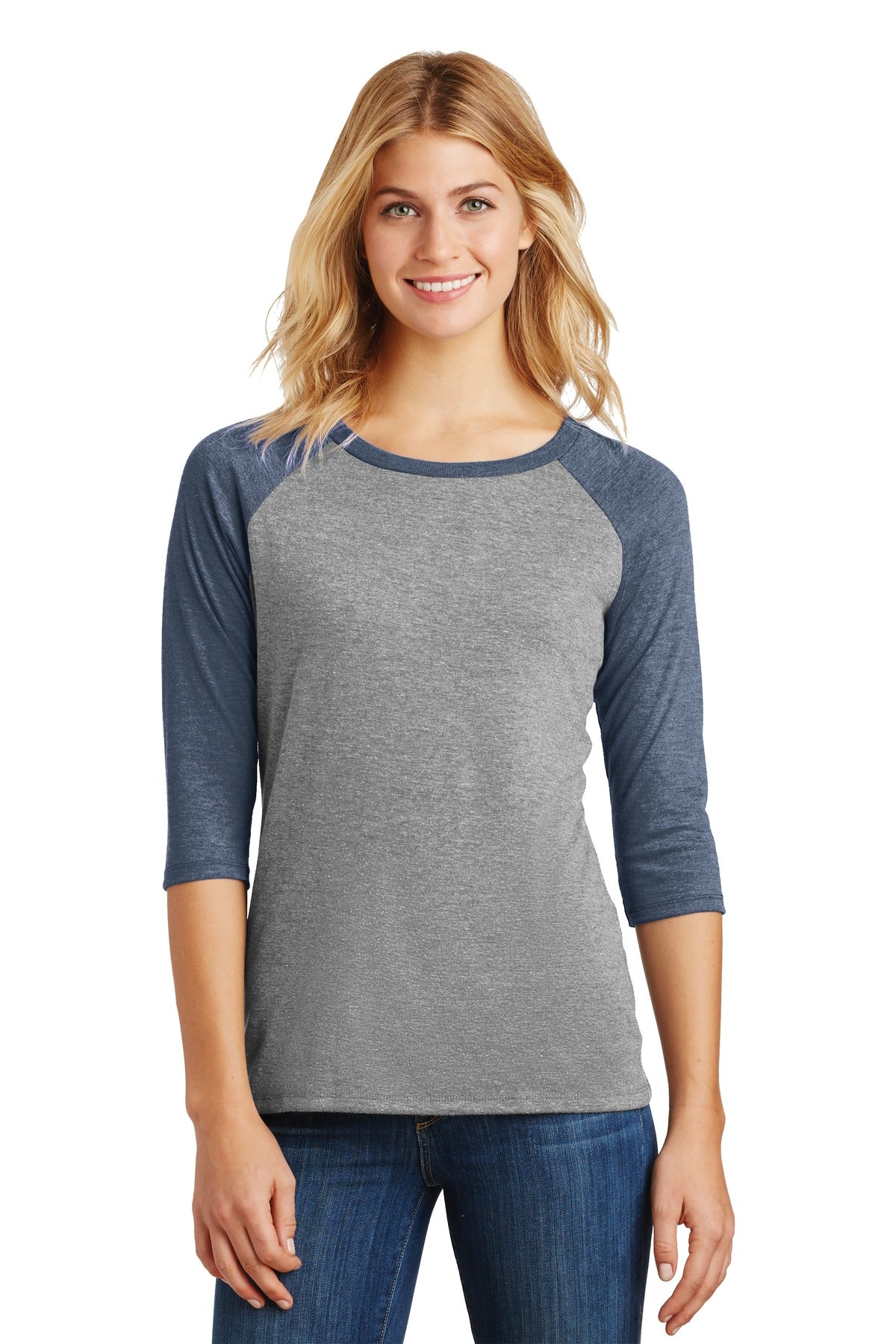 District ® Women's Perfect Tri ® 3/4-Sleeve Raglan. DM136L - District DM136L