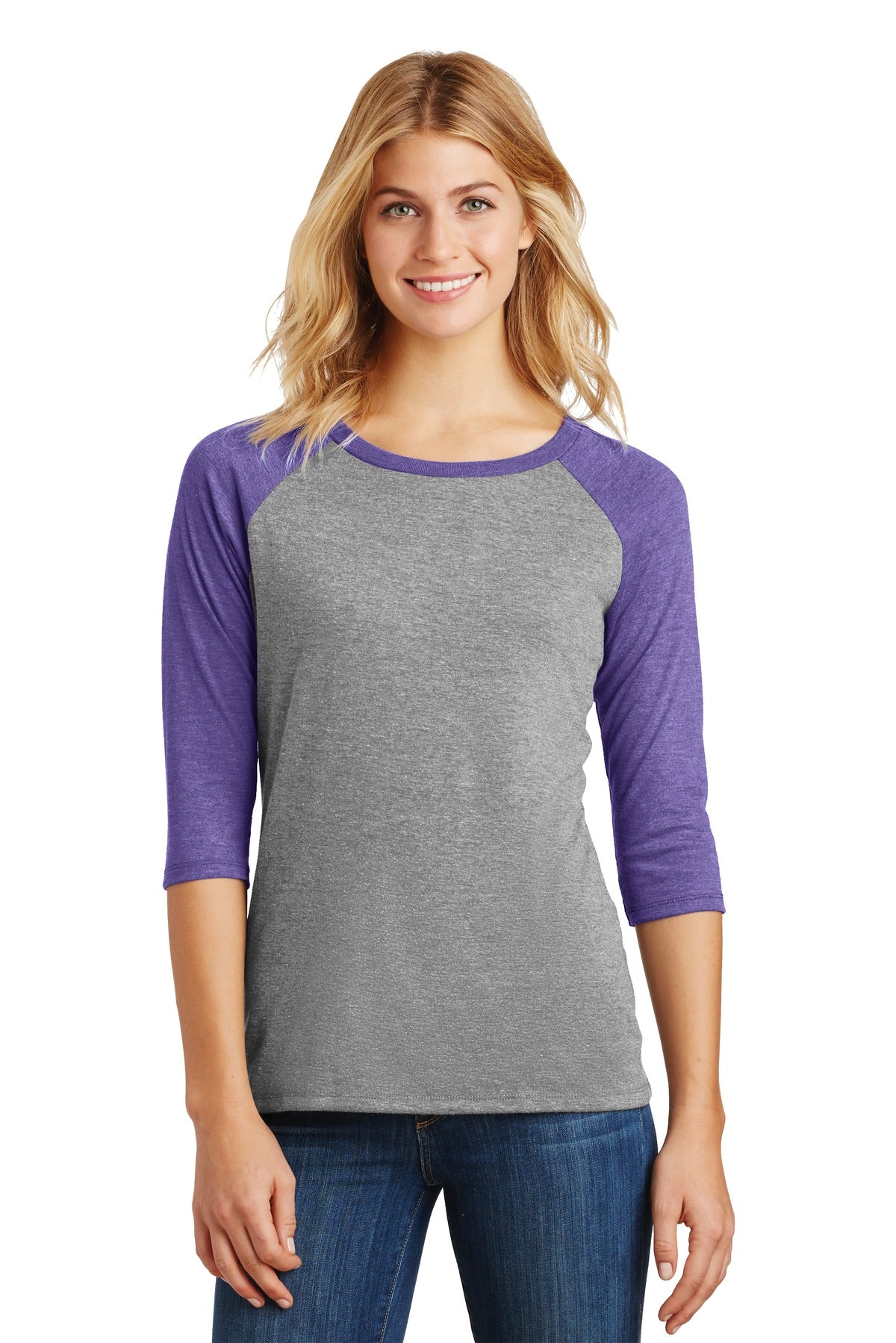 District ® Women's Perfect Tri ® 3/4-Sleeve Raglan. DM136L - District DM136L