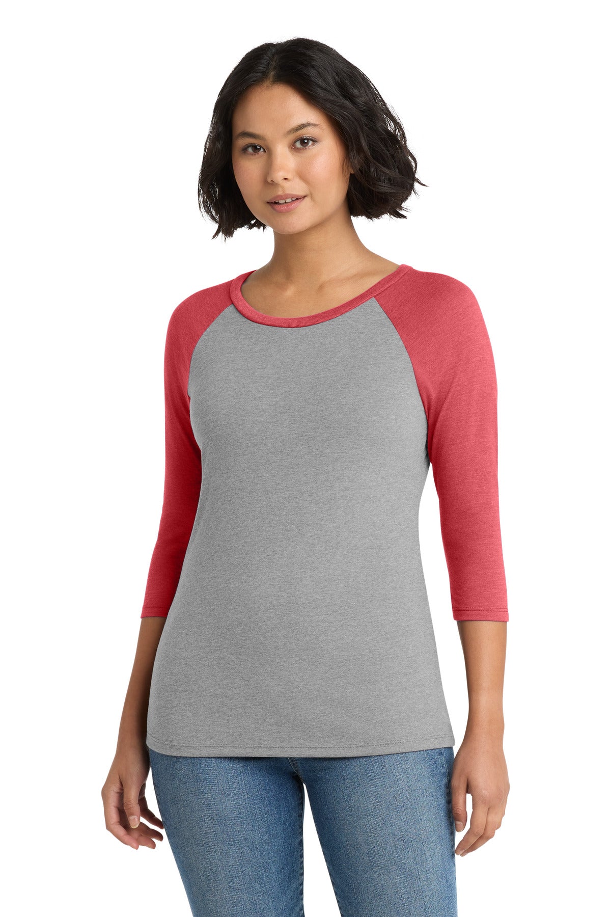 District ® Women's Perfect Tri ® 3/4-Sleeve Raglan. DM136L - District DM136L