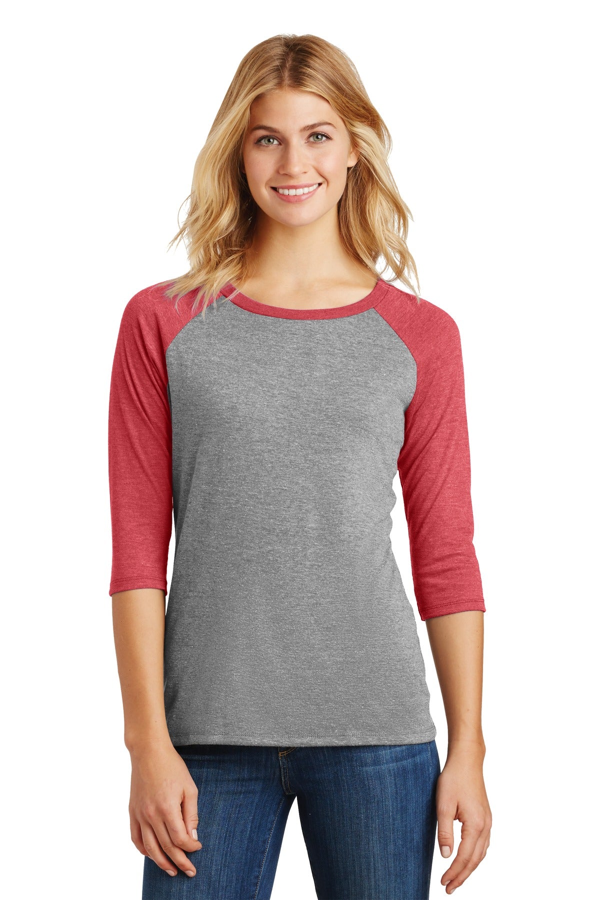 District ® Women's Perfect Tri ® 3/4-Sleeve Raglan. DM136L - District DM136L