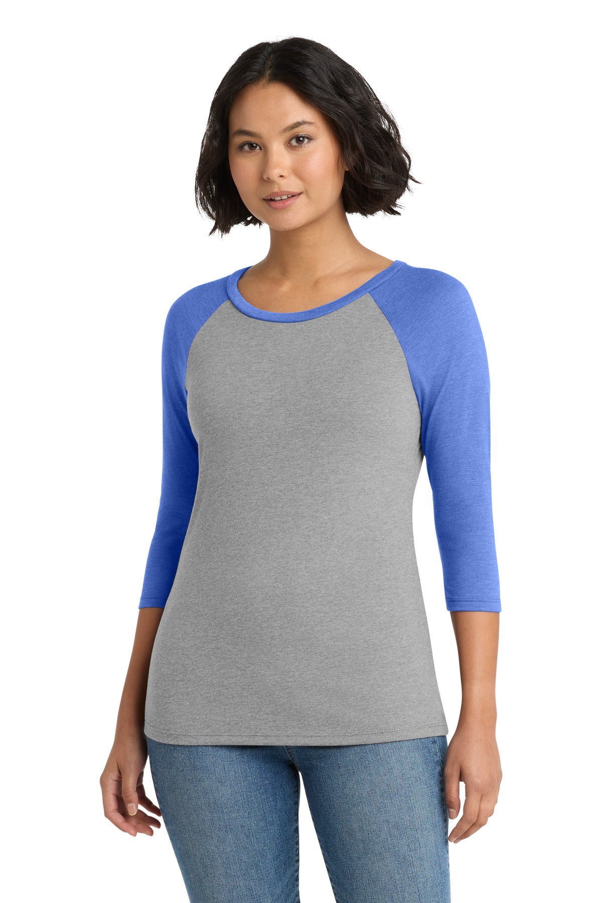 District ® Women's Perfect Tri ® 3/4-Sleeve Raglan. DM136L - District DM136L