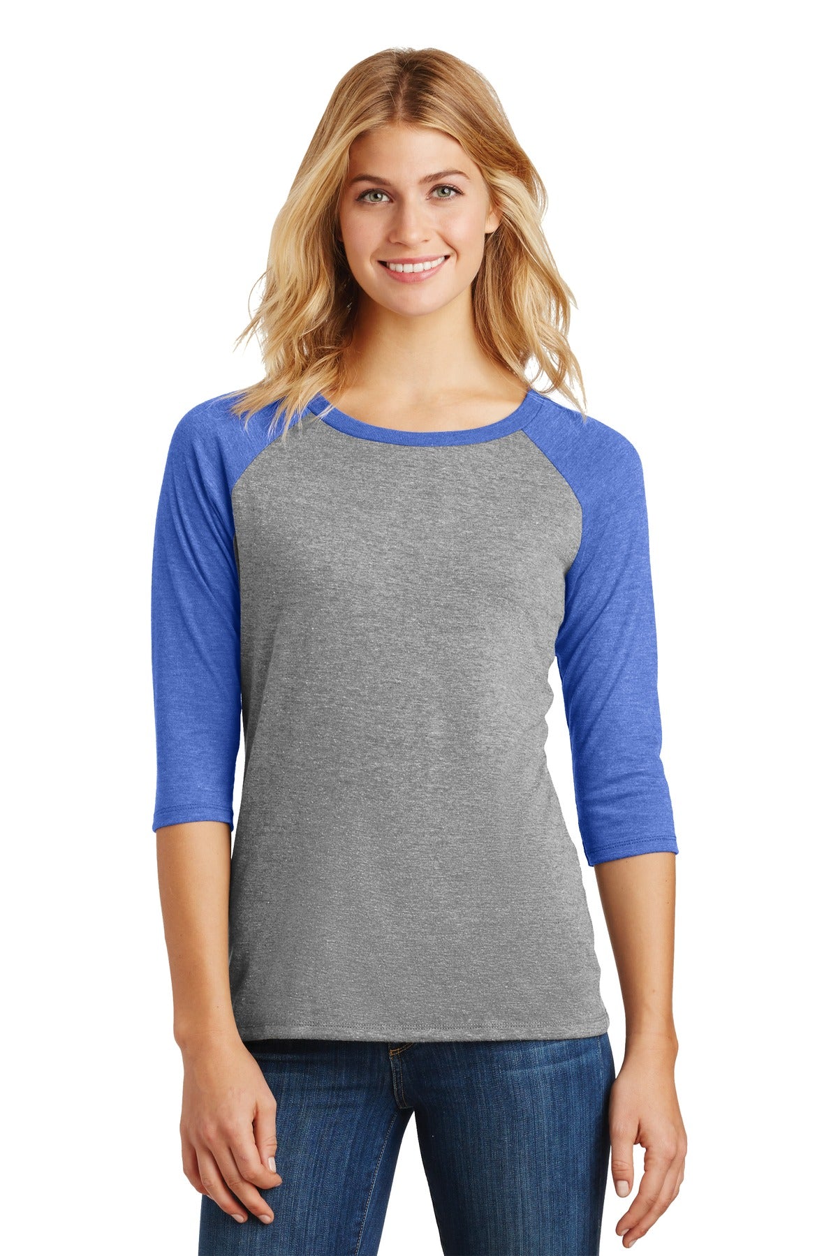 District ® Women's Perfect Tri ® 3/4-Sleeve Raglan. DM136L - District DM136L