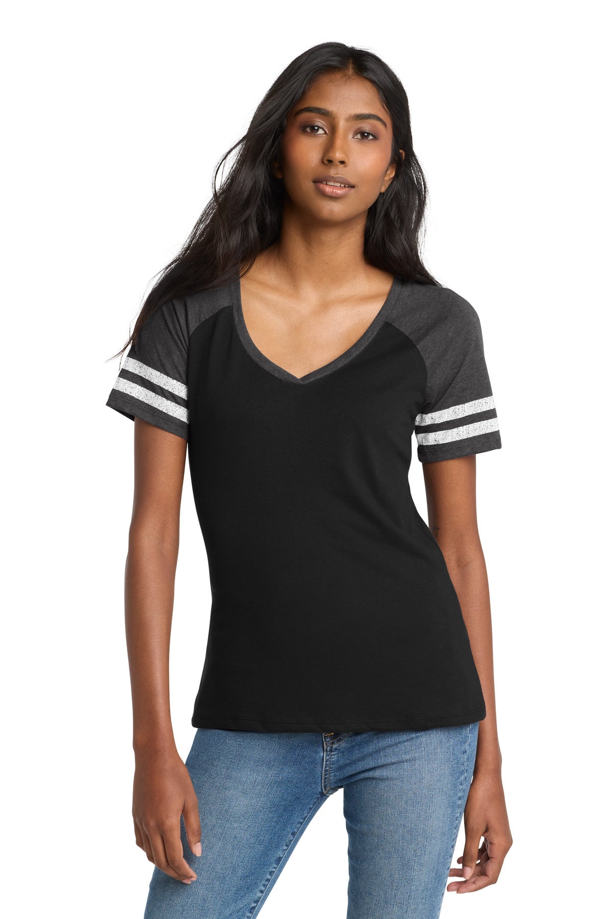 District ® Women's Game V-Neck Tee. DM476 - District DM476