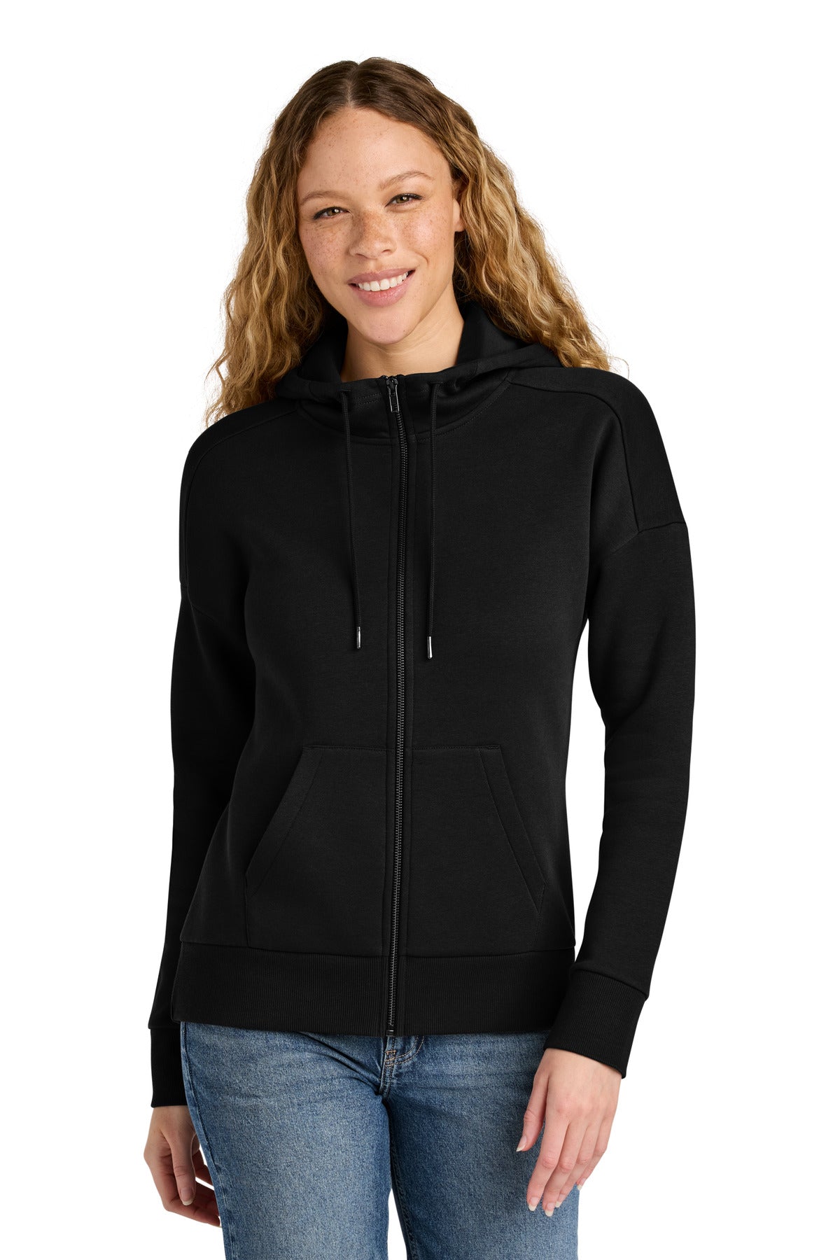 District ® Women's Perfect Weight ® Fleece Drop Shoulder Full-Zip Hoodie DT1104 - District DT1104