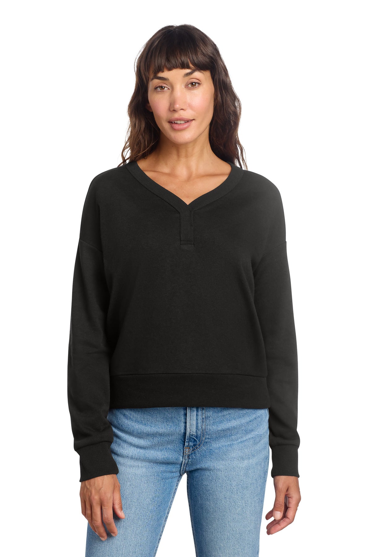 District ® Women's Perfect Tri ® Fleece V-Neck Sweatshirt DT1312 - District DT1312