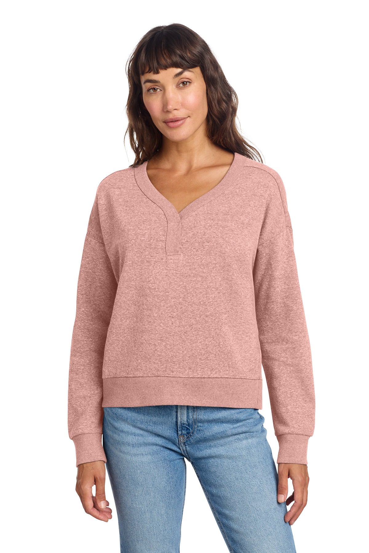 District ® Women's Perfect Tri ® Fleece V-Neck Sweatshirt DT1312 - District DT1312