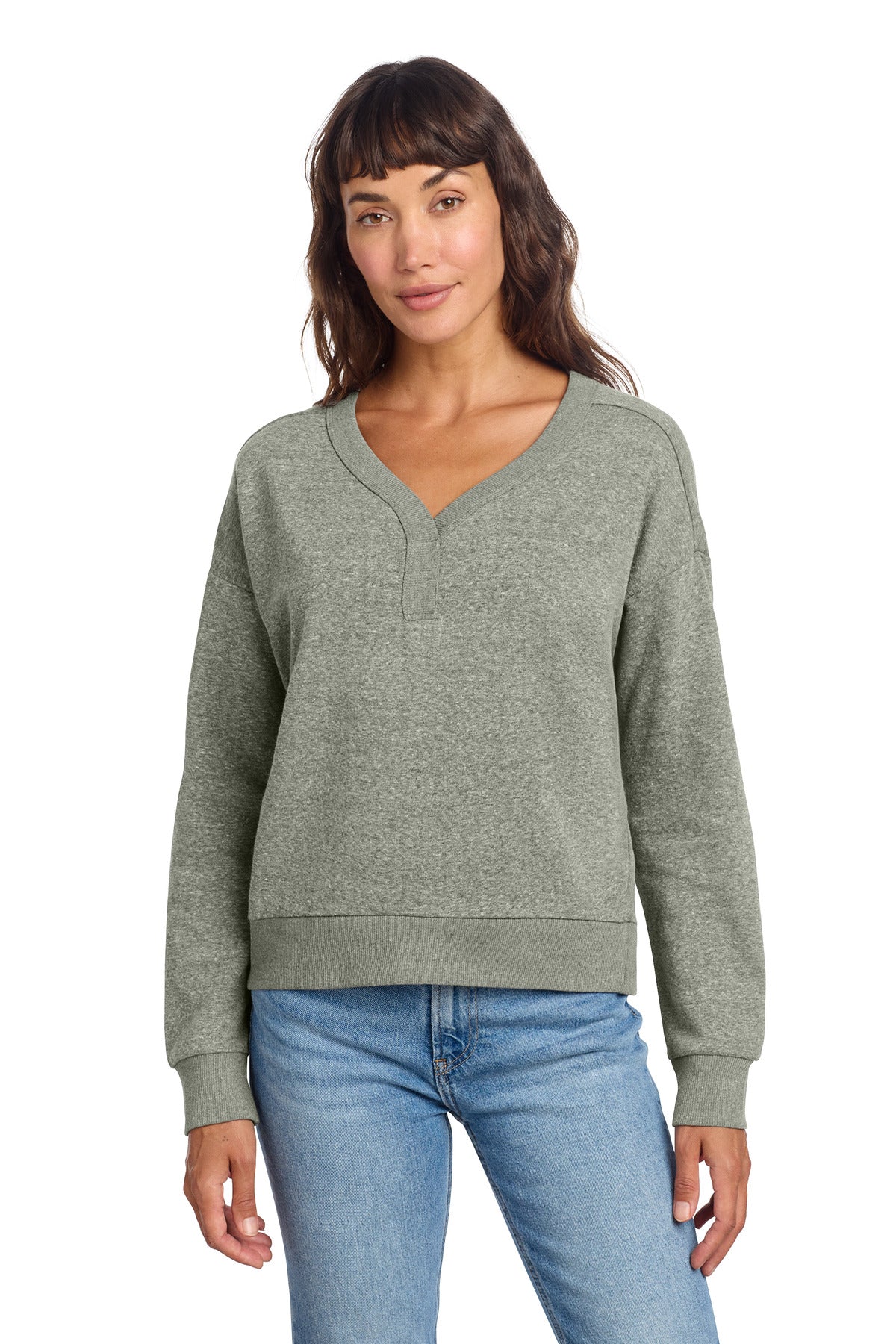 District ® Women's Perfect Tri ® Fleece V-Neck Sweatshirt DT1312 - District DT1312