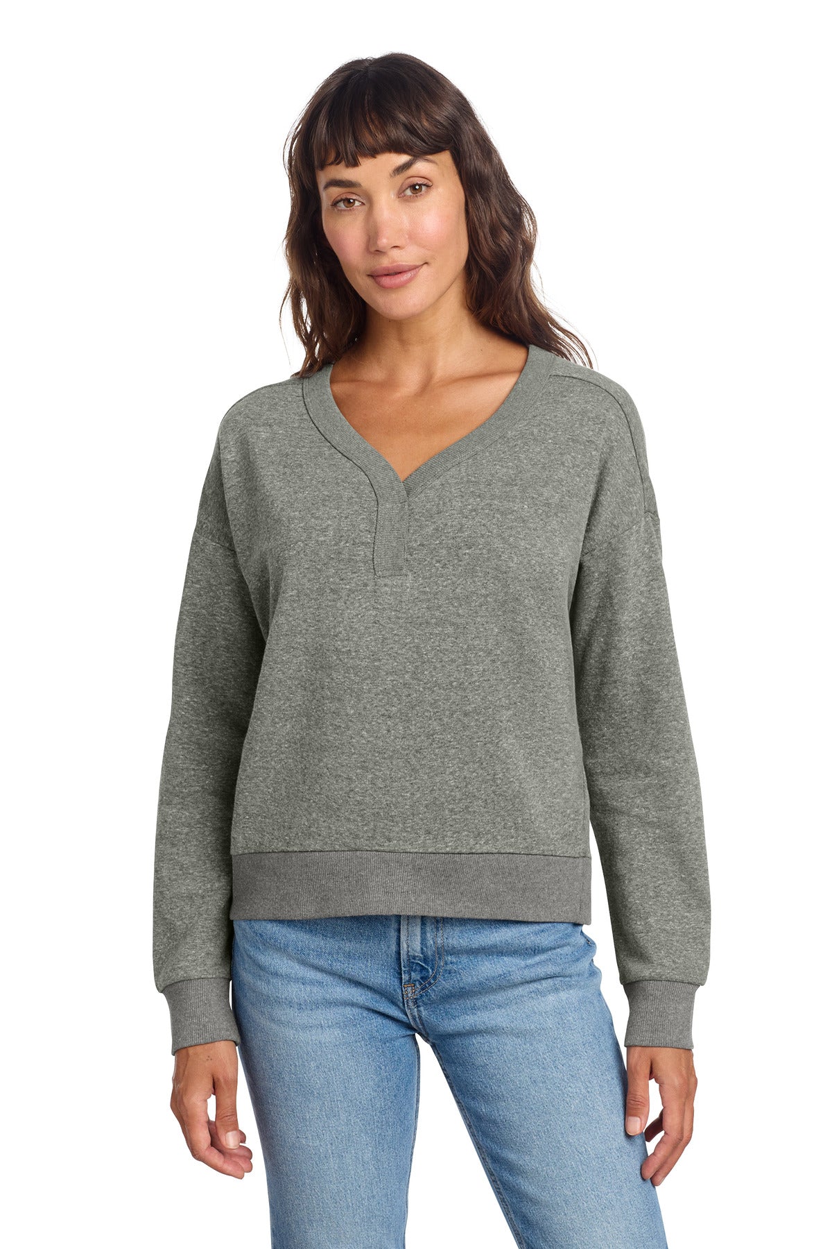 District ® Women's Perfect Tri ® Fleece V-Neck Sweatshirt DT1312 - District DT1312