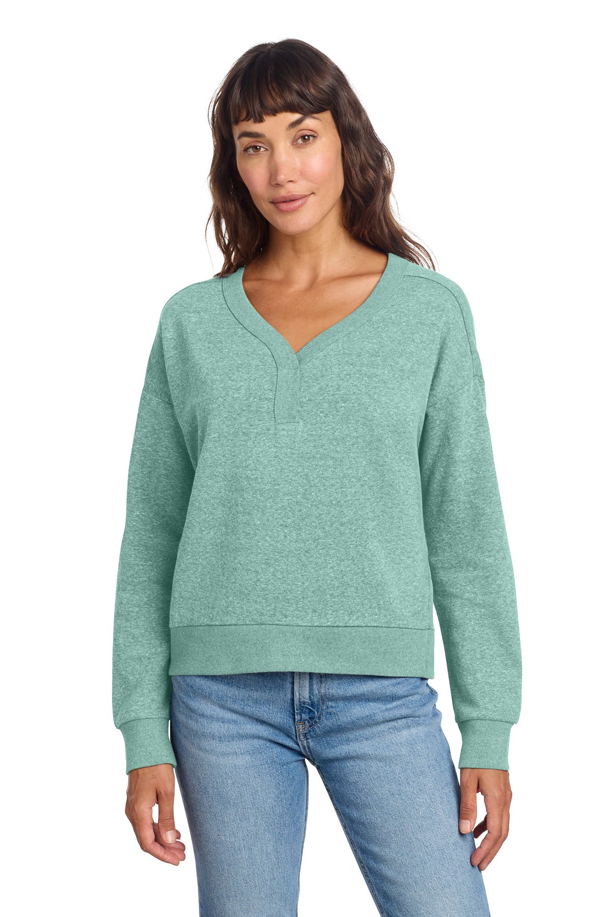 District ® Women's Perfect Tri ® Fleece V-Neck Sweatshirt DT1312 - District DT1312