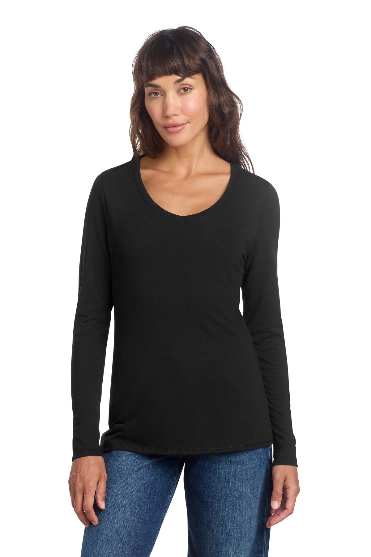 District ® Women's Perfect Tri ® Long Sleeve V-Neck Tee DT135 - District DT135