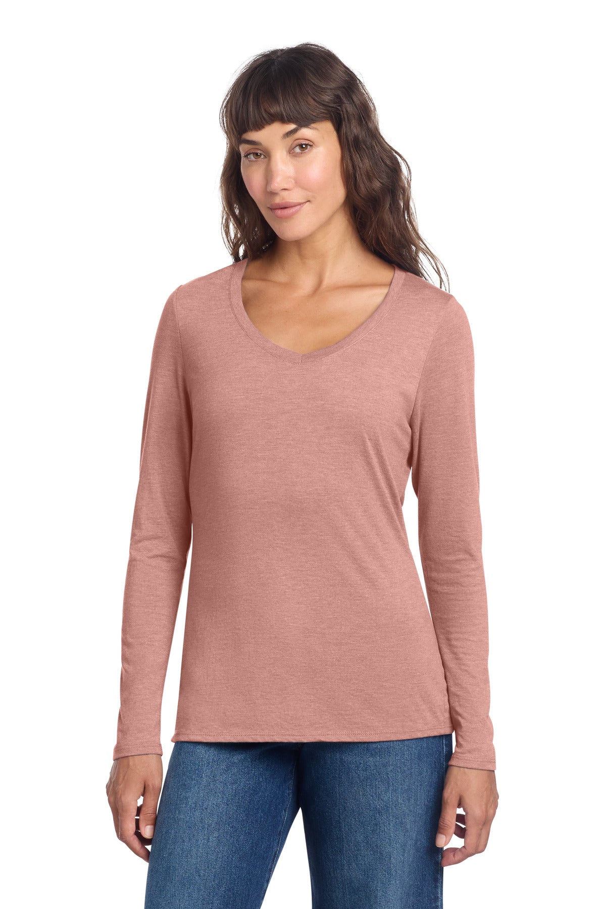 District ® Women's Perfect Tri ® Long Sleeve V-Neck Tee DT135 - District DT135