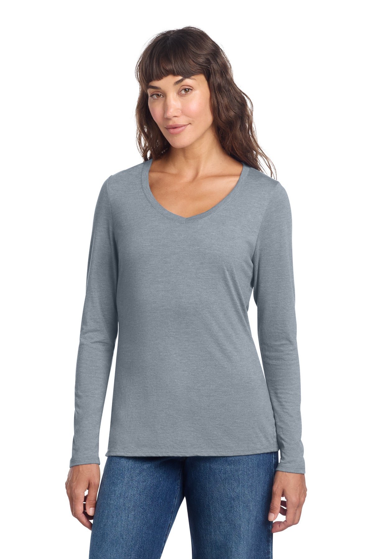 District ® Women's Perfect Tri ® Long Sleeve V-Neck Tee DT135 - District DT135