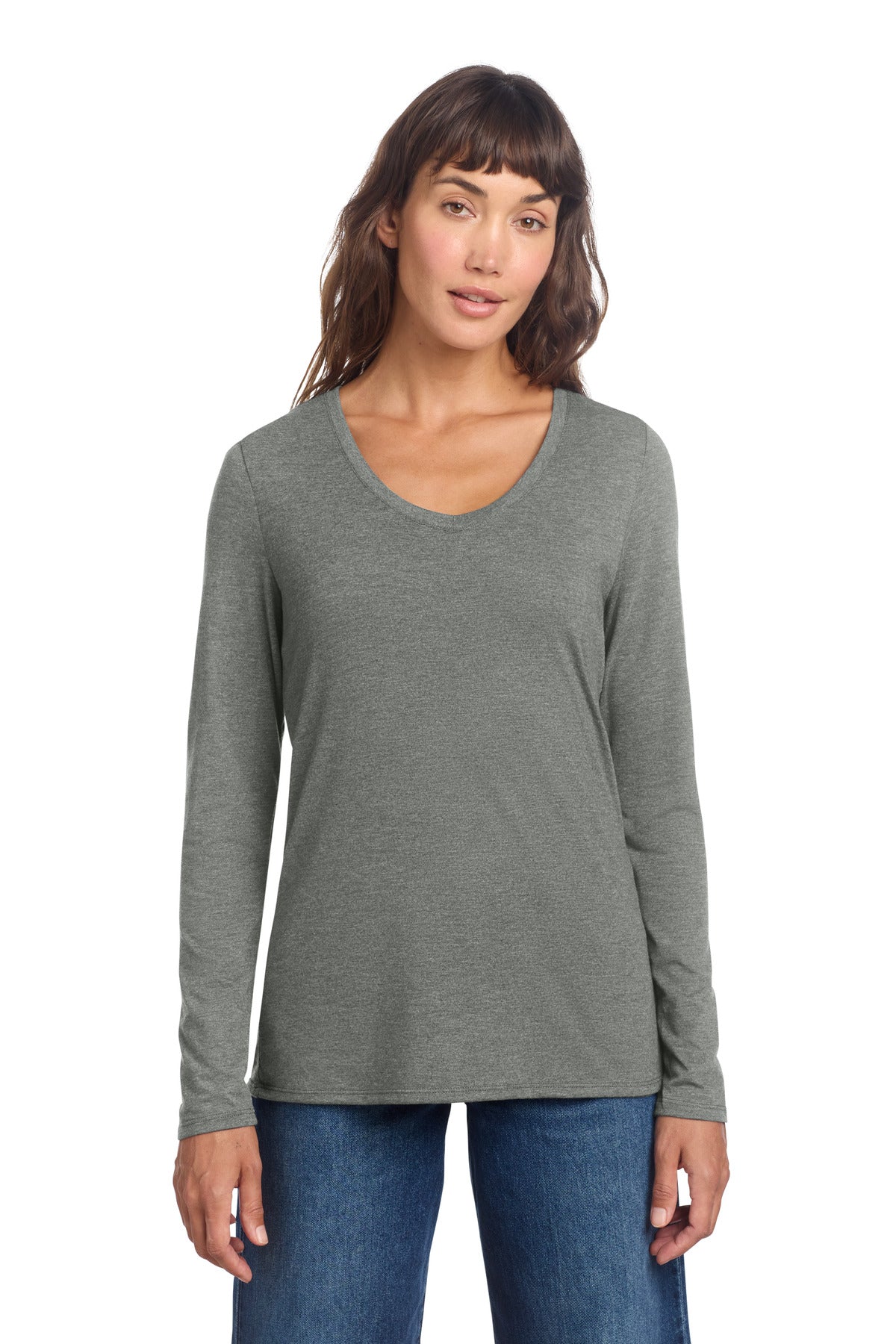 District ® Women's Perfect Tri ® Long Sleeve V-Neck Tee DT135 - District DT135