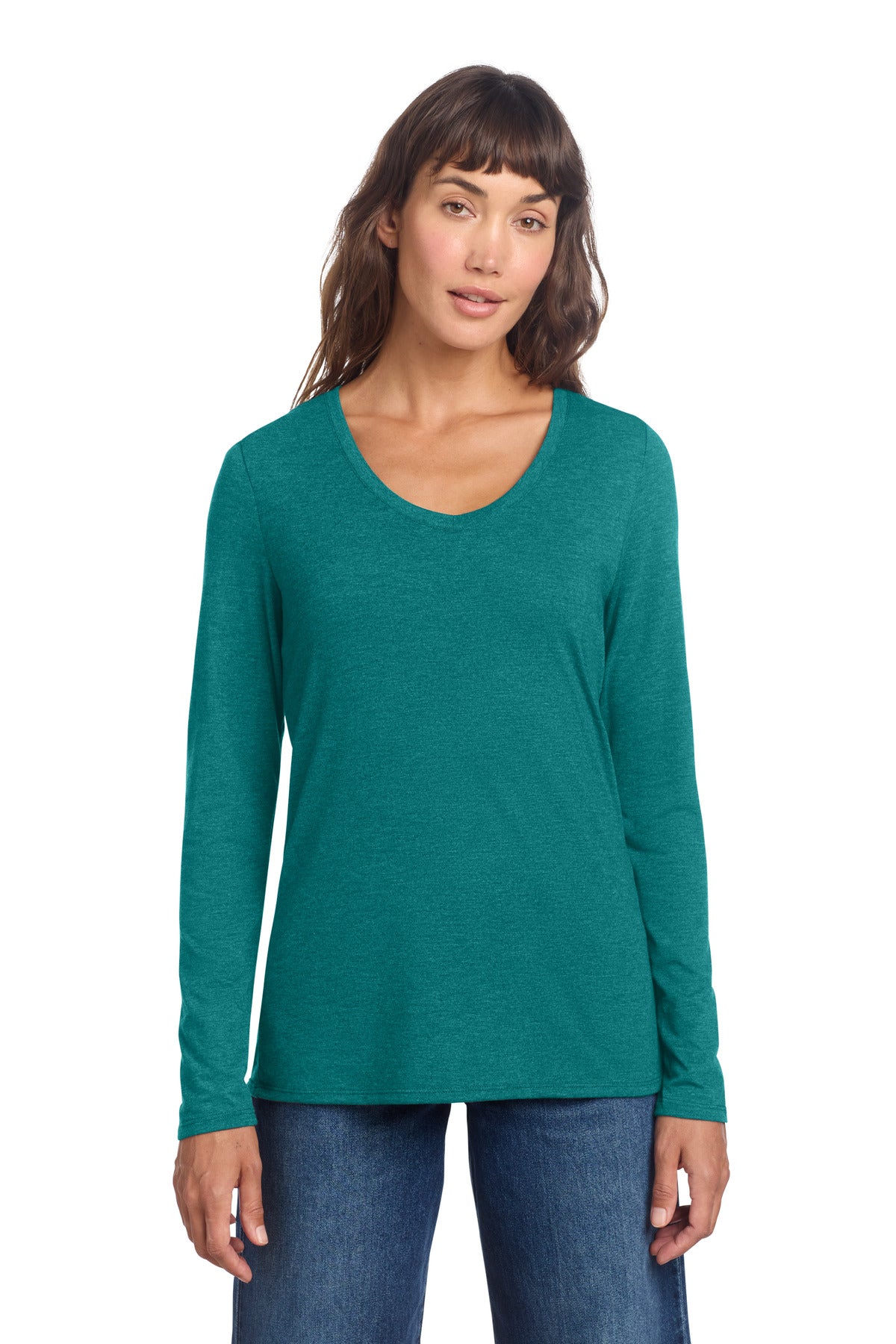 District ® Women's Perfect Tri ® Long Sleeve V-Neck Tee DT135 - District DT135