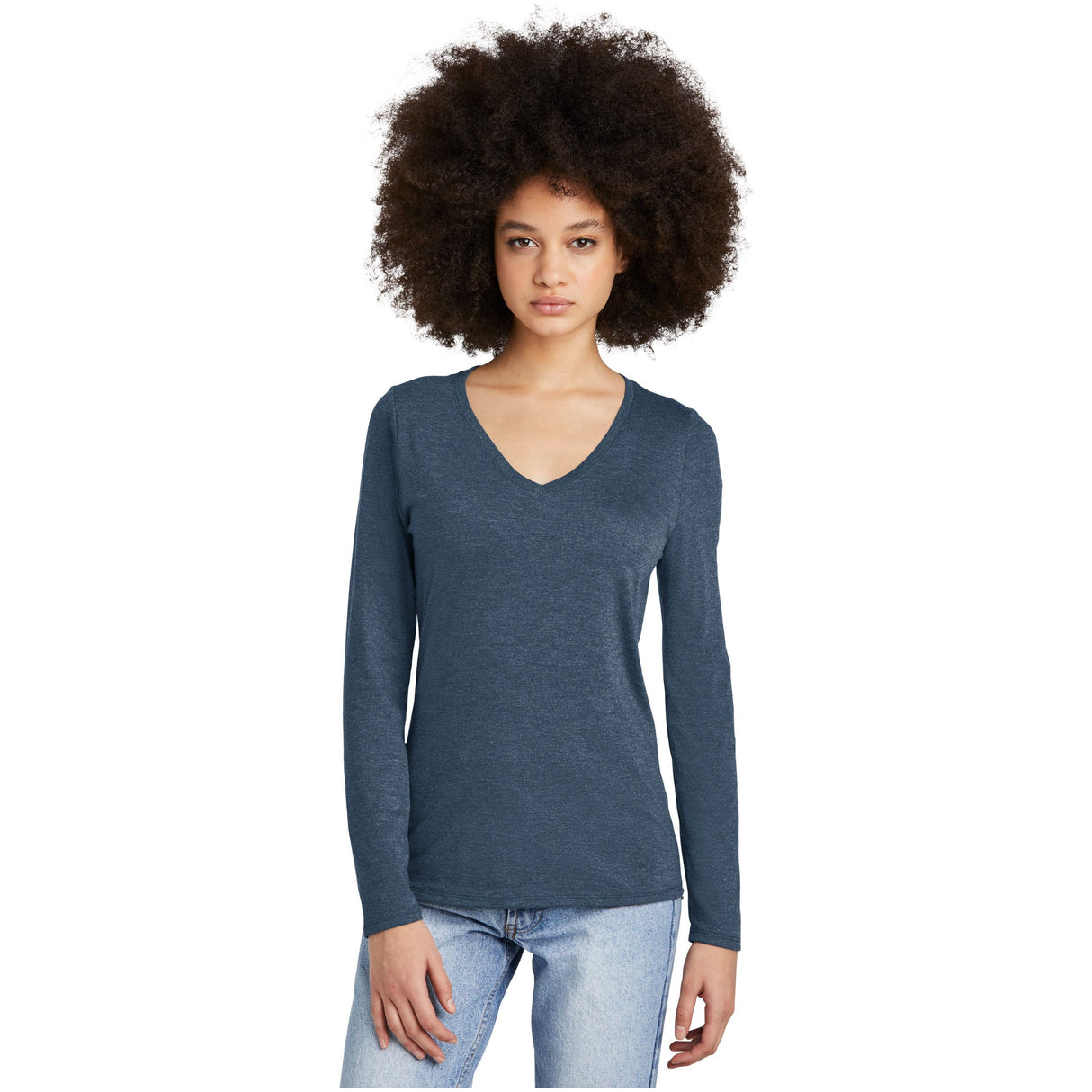 District® Women’s Perfect Tri® Long Sleeve V-Neck Tee DT135 Women's District