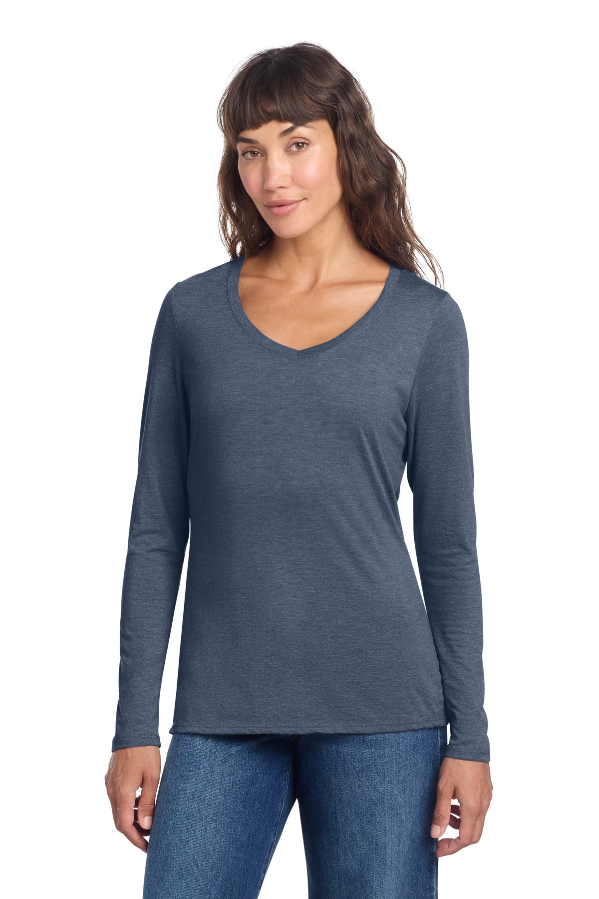 District ® Women's Perfect Tri ® Long Sleeve V-Neck Tee DT135 - District DT135