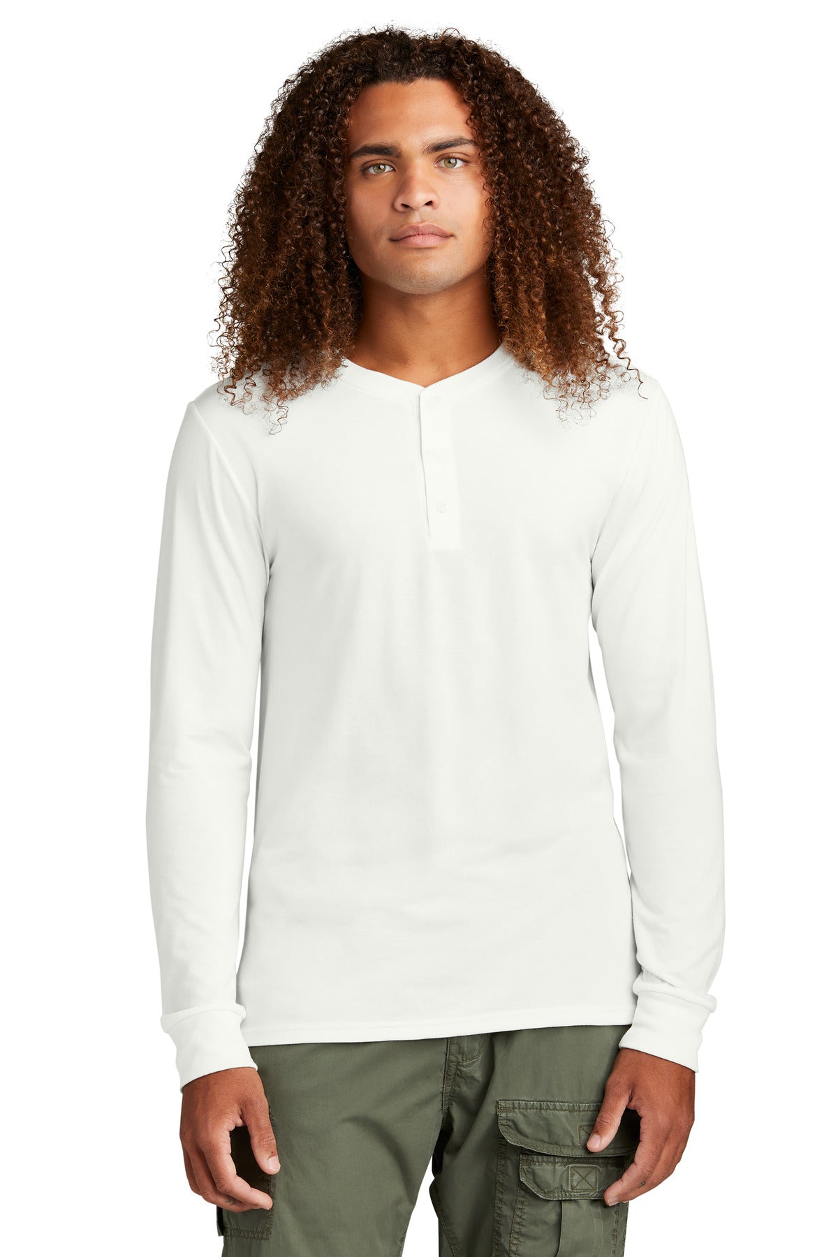 District ® Perfect Tri ® Long Sleeve Henley DT145 - District DT145