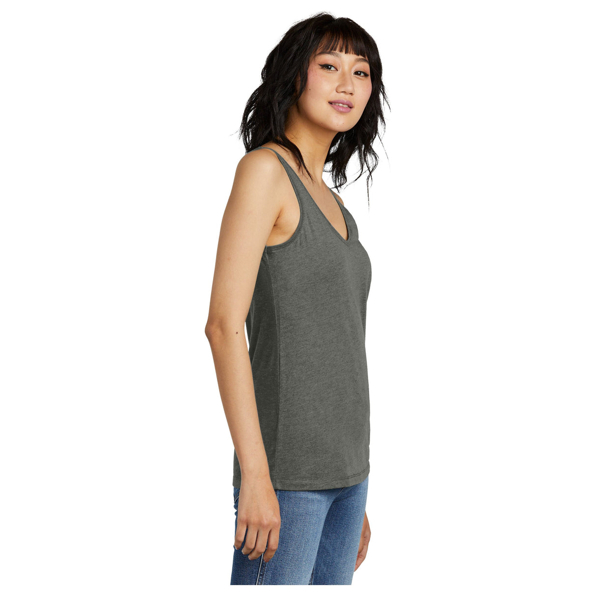 District® Women’s Perfect Blend® CVC V-Neck Tank DT154 Women's District