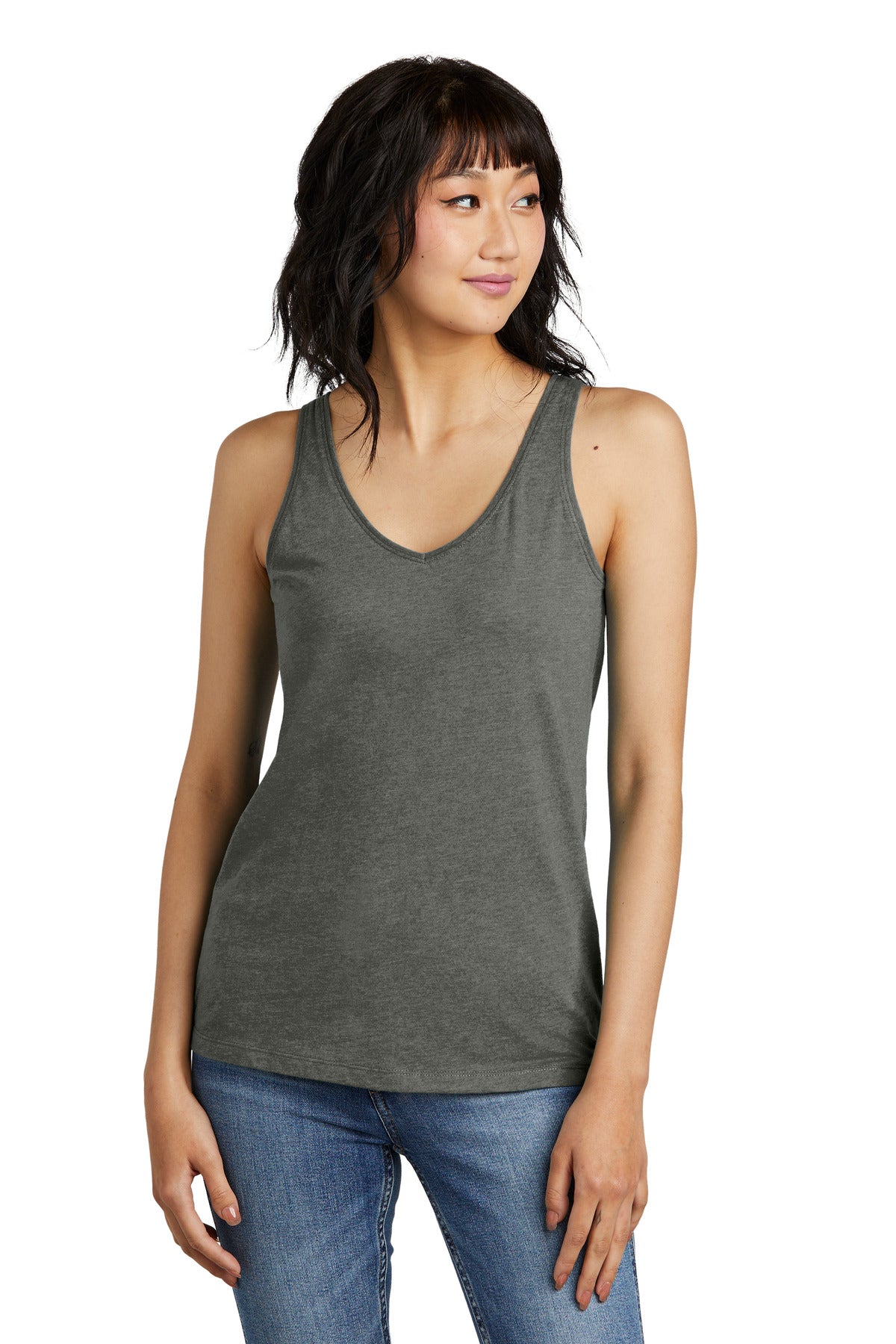 District ® Women's Perfect Blend ® CVC V-Neck Tank DT154 - District DT154