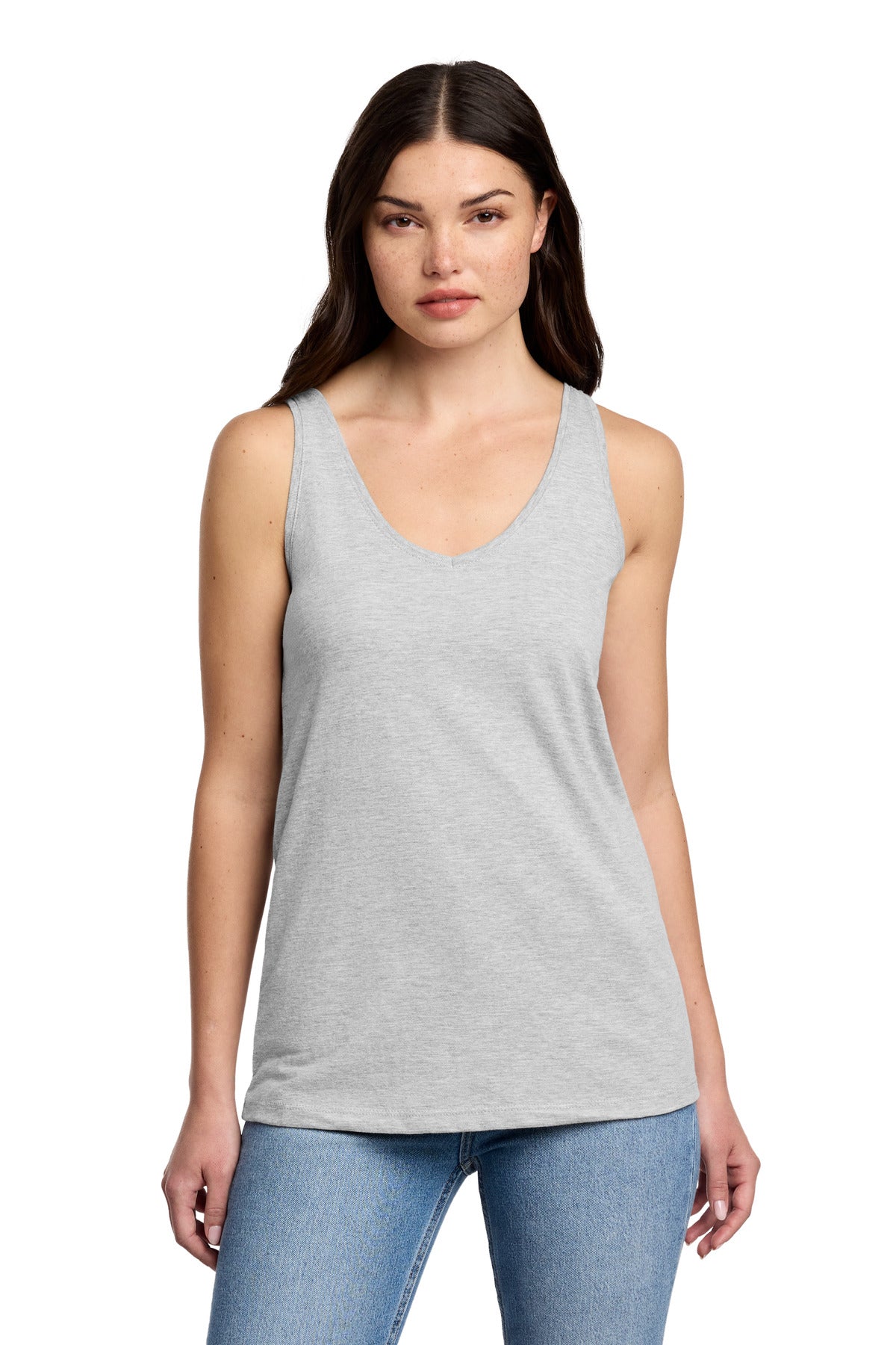 District ® Women's Perfect Blend ® CVC V-Neck Tank DT154 - District DT154
