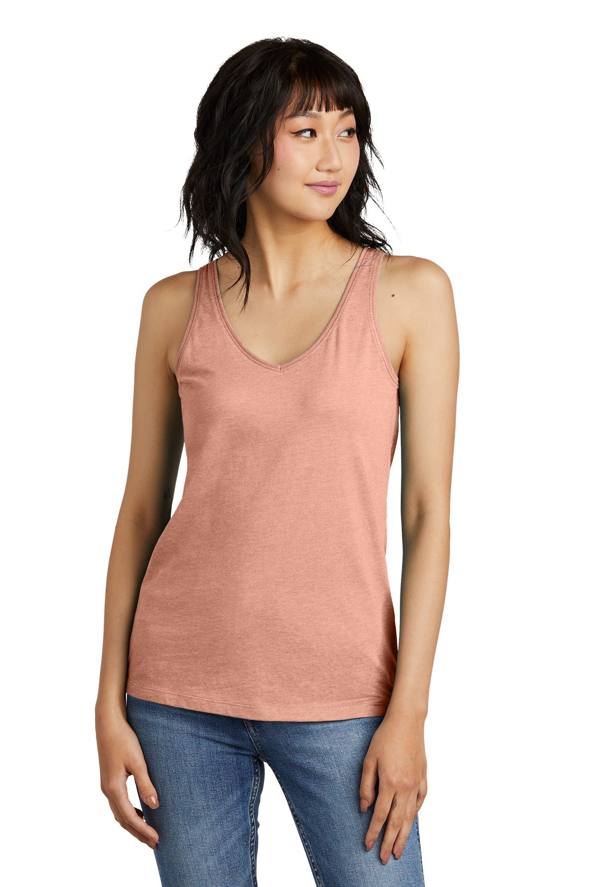 District ® Women's Perfect Blend ® CVC V-Neck Tank DT154 - District DT154