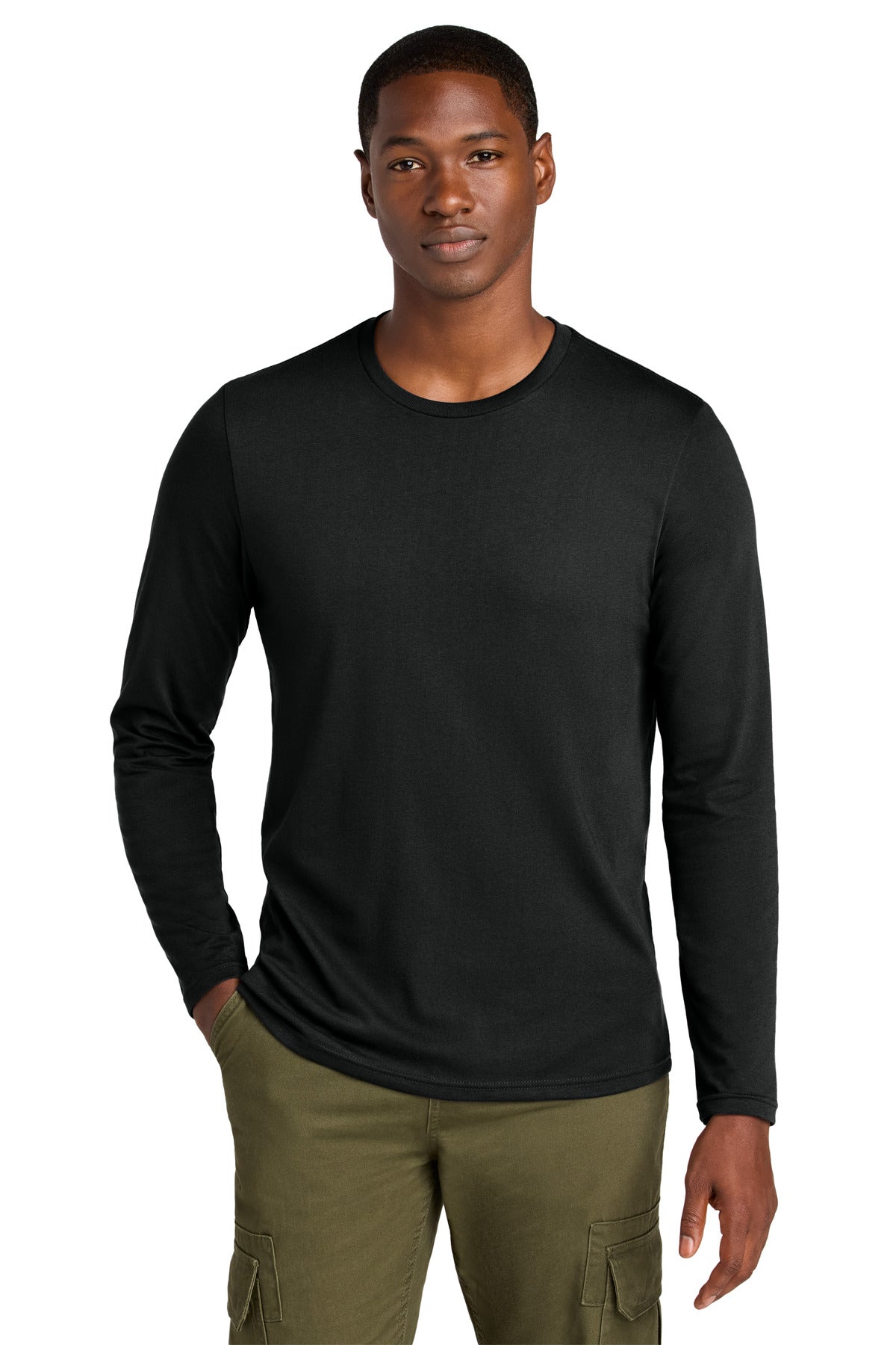 District DT185 Perfect Weight CVC Long Sleeve Tee