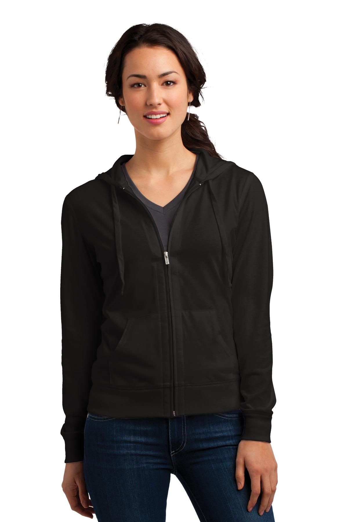 District ® Women's Fitted Jersey Full-Zip Hoodie. DT2100 - District DT2100
