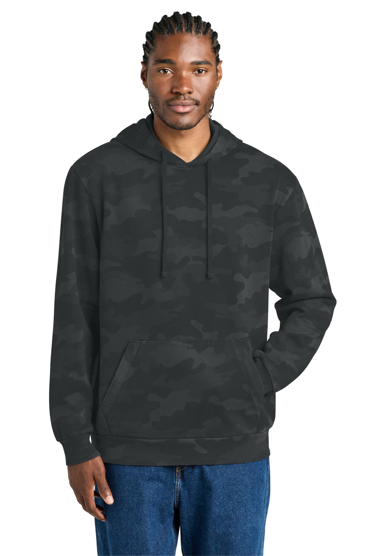 District Wash ™ Camo Fleece Hoodie DT2200C - District DT2200C