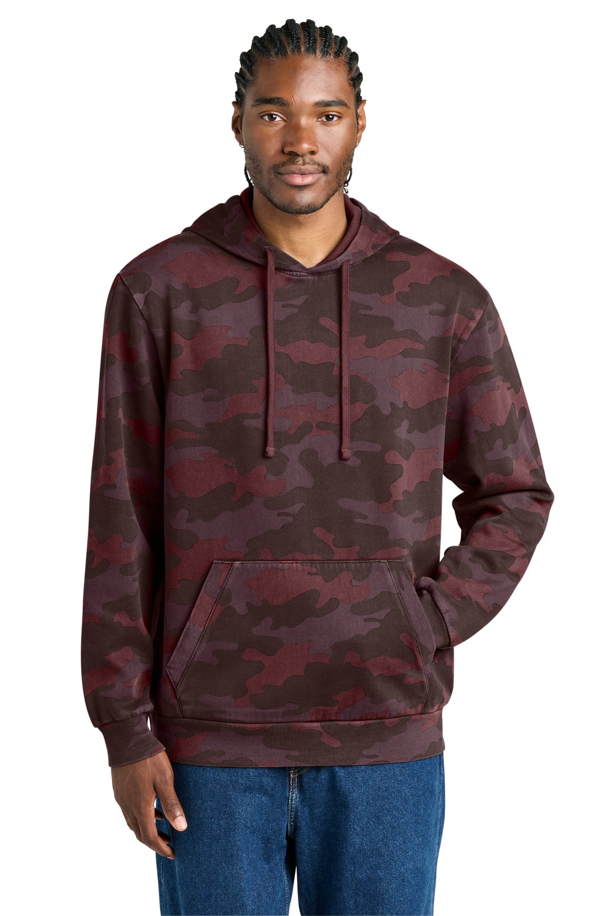 District Wash ™ Camo Fleece Hoodie DT2200C - District DT2200C