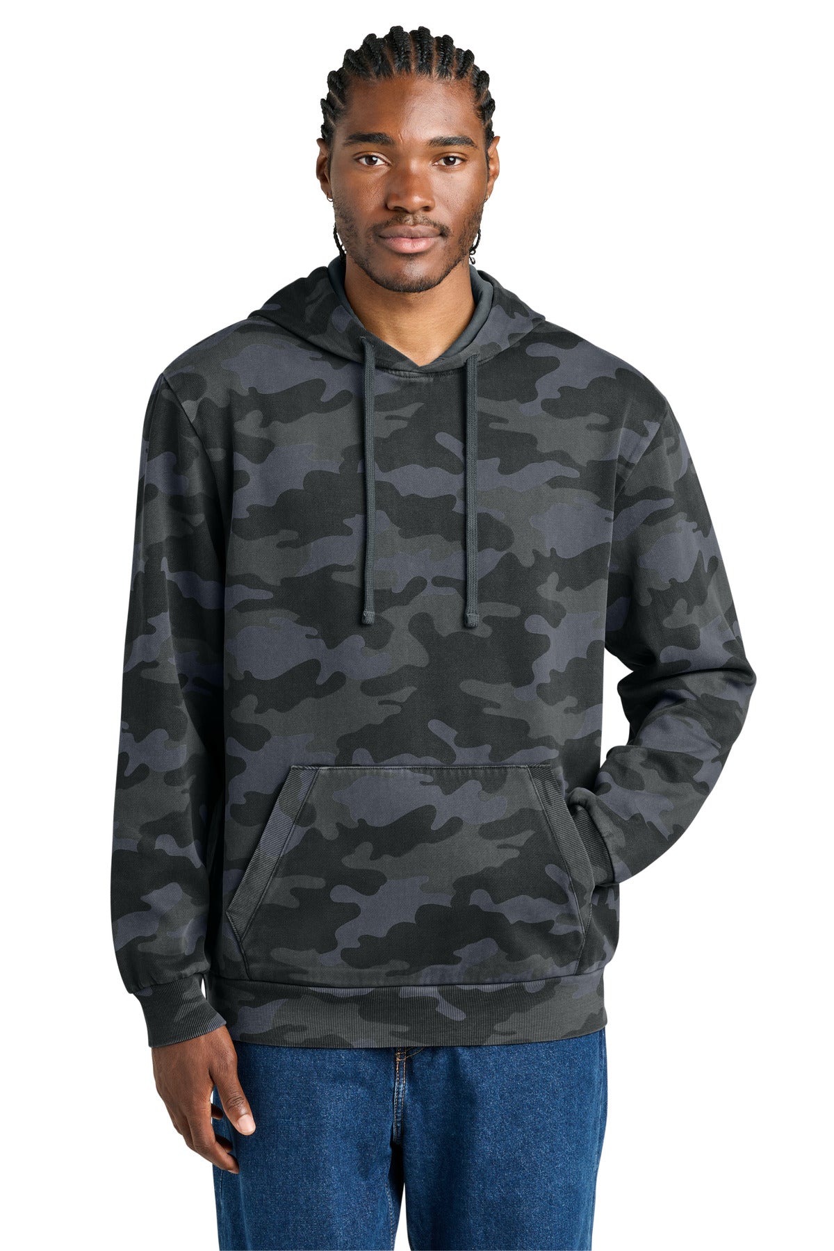 District Wash ™ Camo Fleece Hoodie DT2200C - District DT2200C