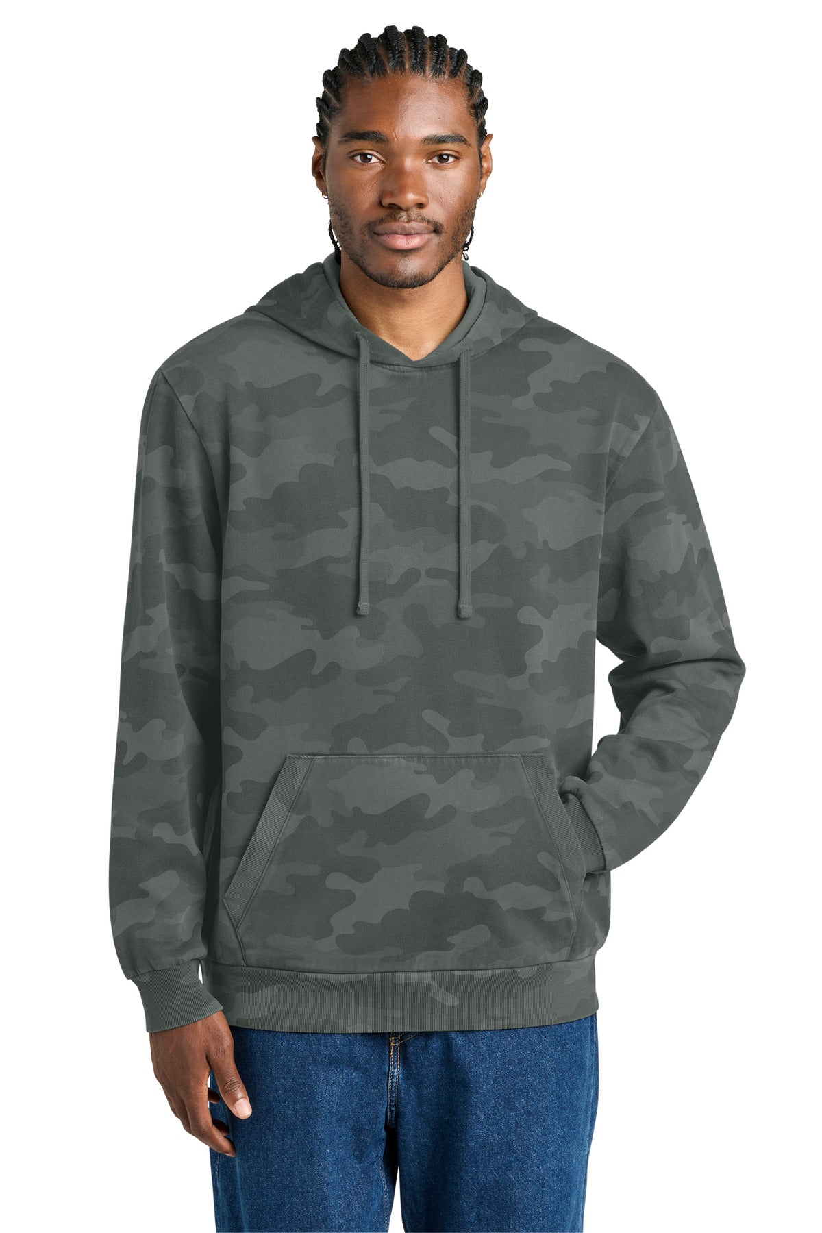 District Wash ™ Camo Fleece Hoodie DT2200C - District DT2200C