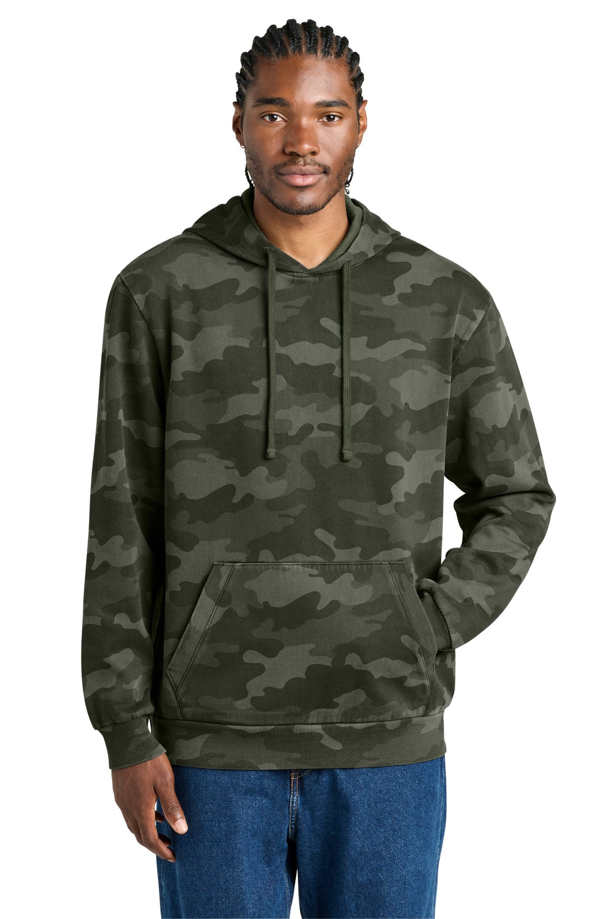 District Wash ™ Camo Fleece Hoodie DT2200C - District DT2200C