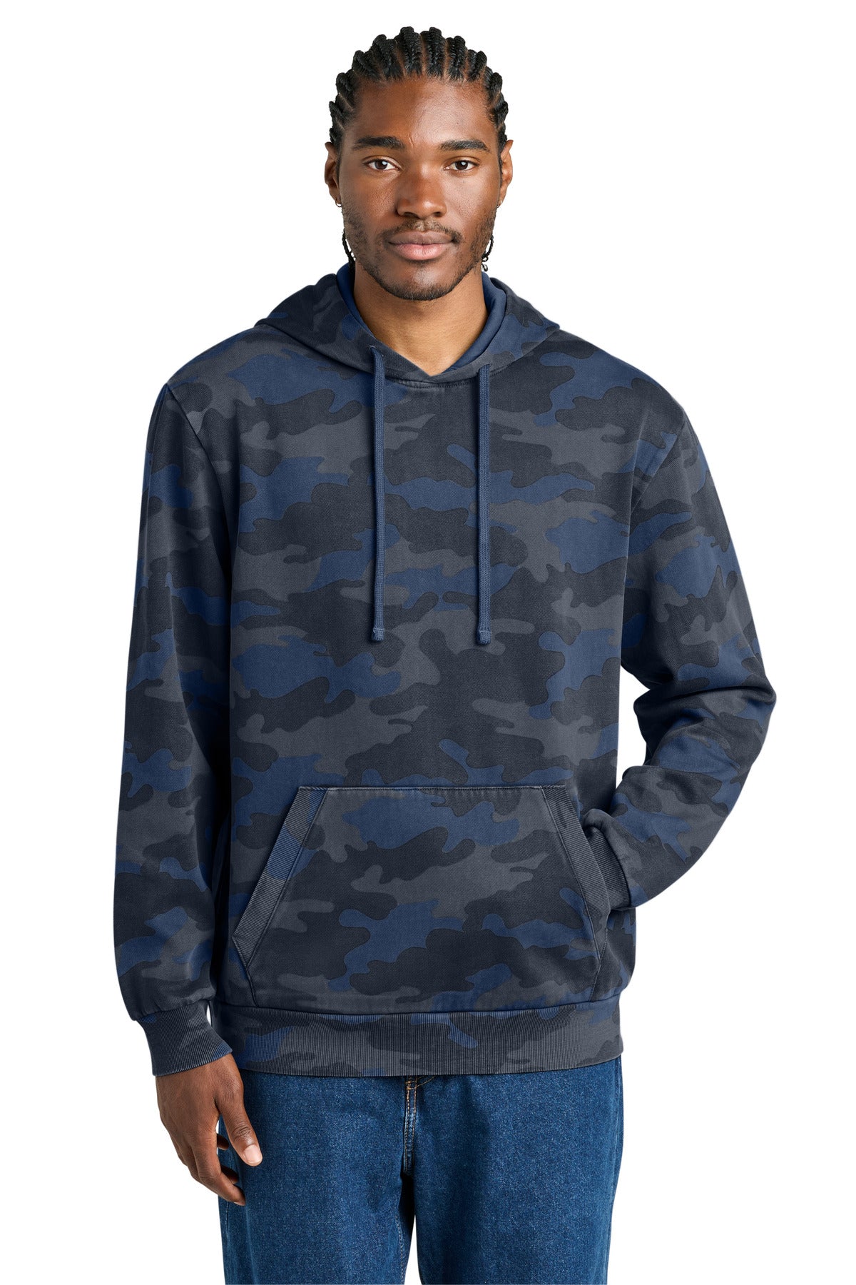 District Wash ™ Camo Fleece Hoodie DT2200C - District DT2200C