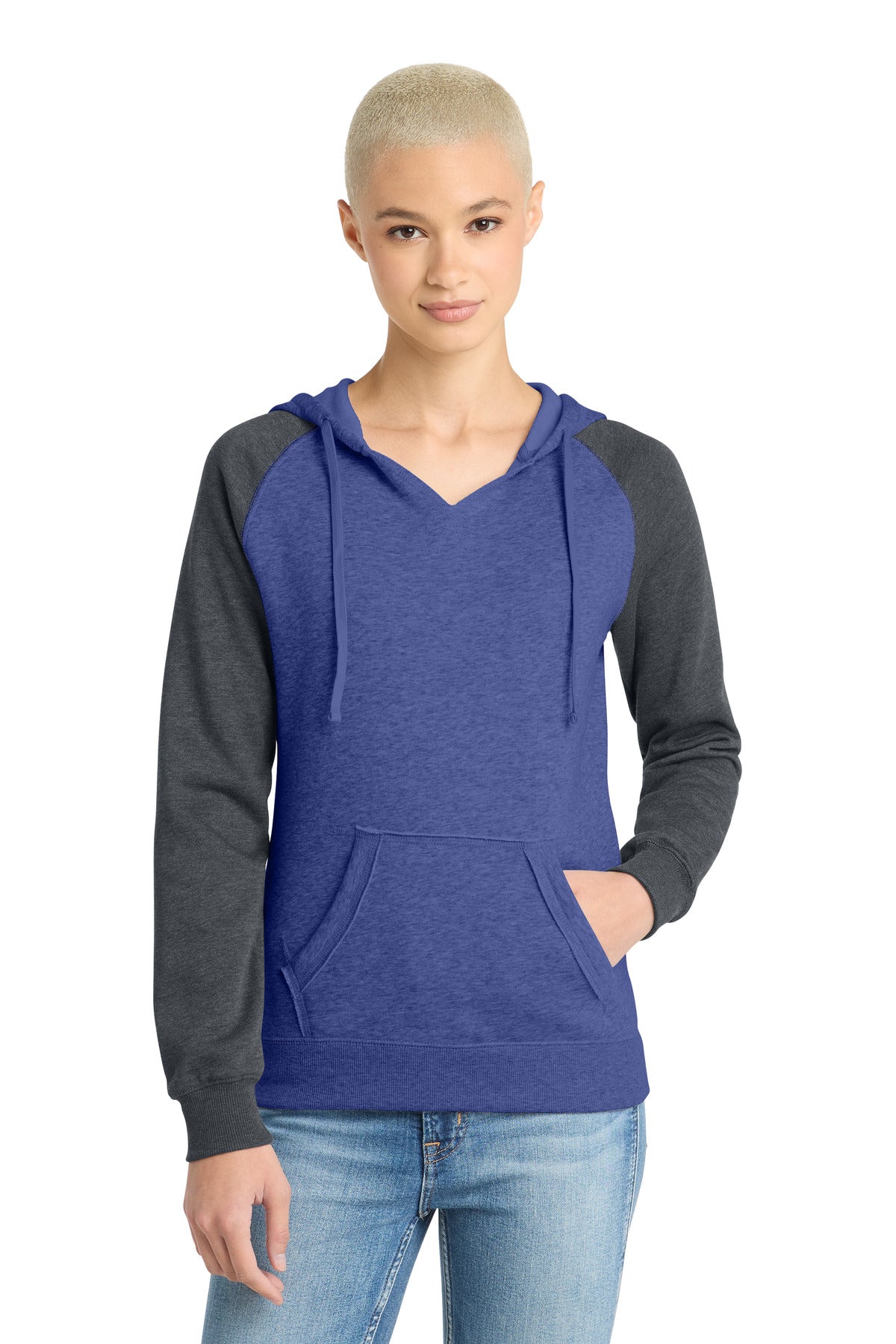 District ® Women's Lightweight Fleece Raglan Hoodie. DT296 - District DT296