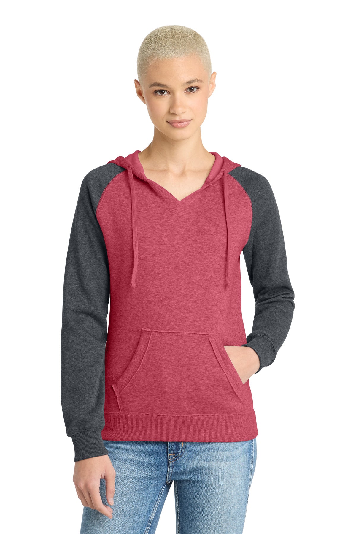 District ® Women's Lightweight Fleece Raglan Hoodie. DT296 - District DT296