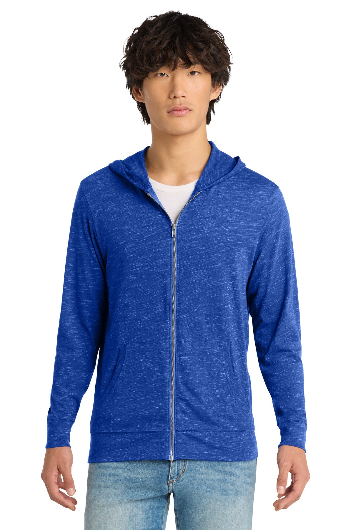 District DT565 Medal Full-Zip Hoodie | Wholesale Blank Fleece