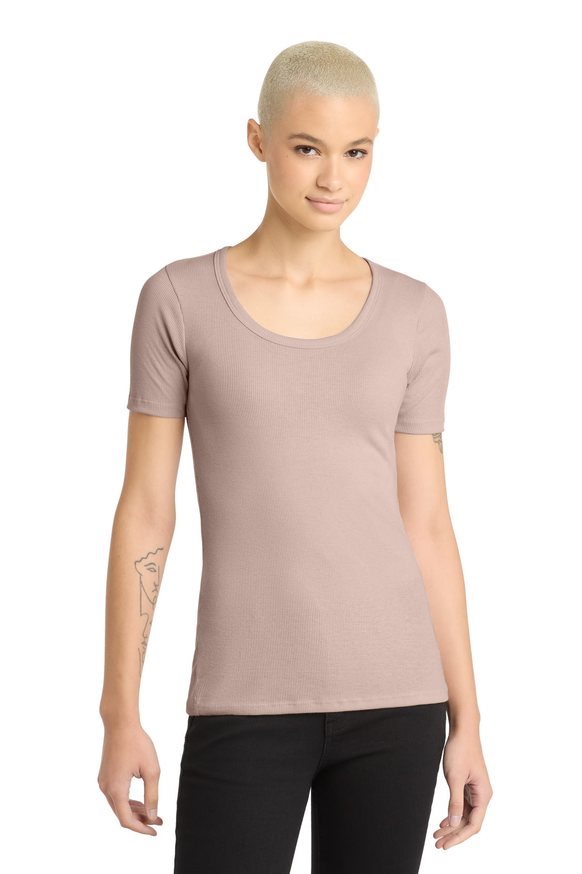District ® Women's V.I.T. ™ Rib Scoop Neck Tee DT6020 - District DT6020