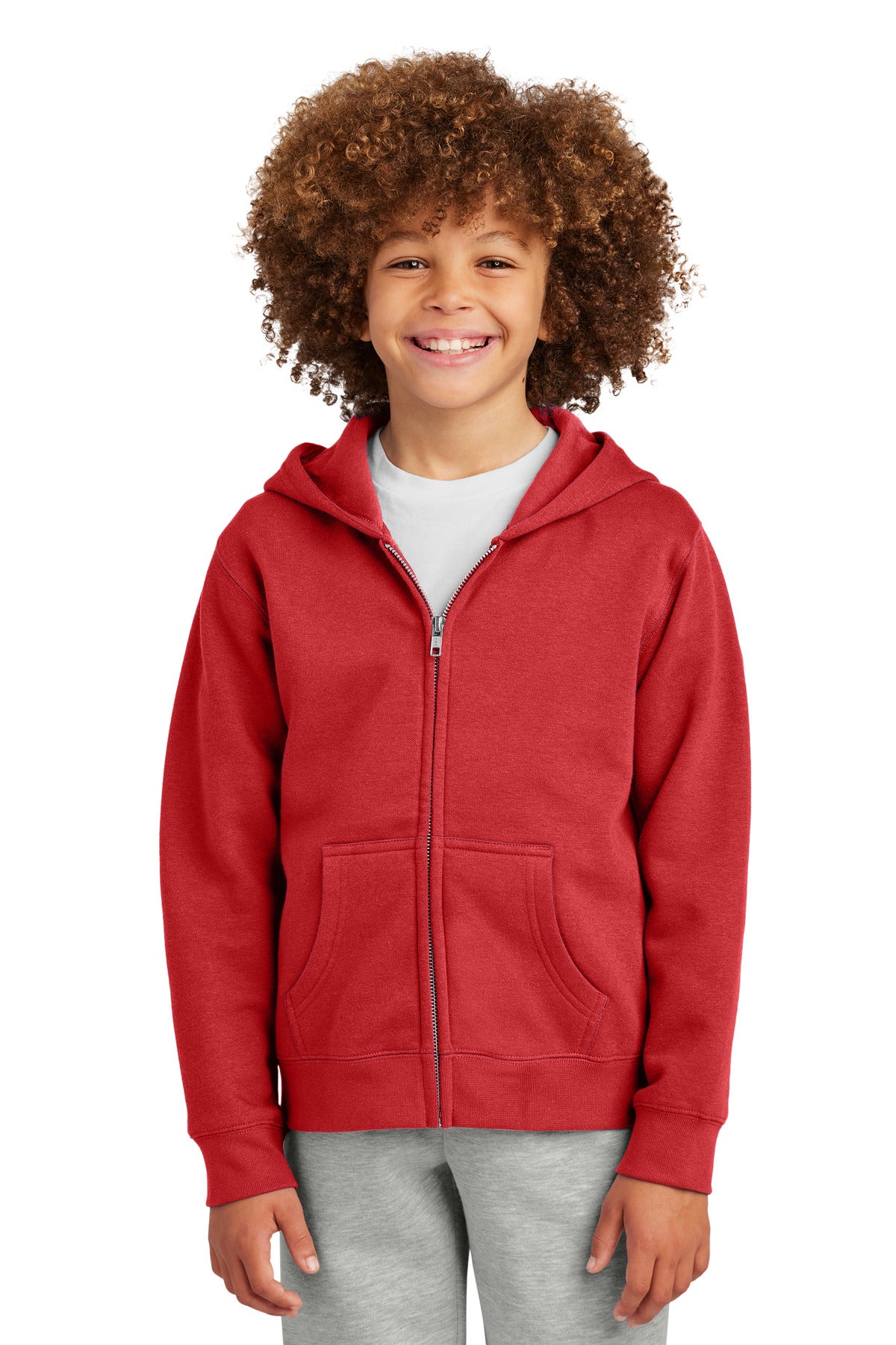 District ® Youth V.I.T. ™ Fleece Full-Zip Hoodie DT6102Y - District DT6102Y