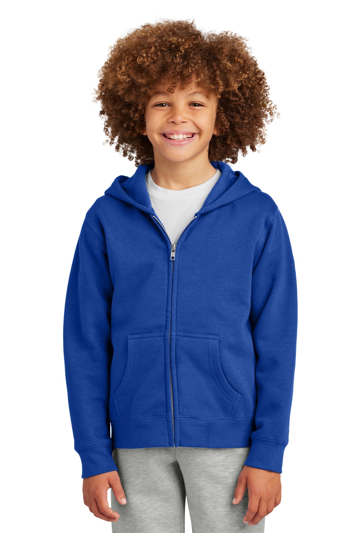 District ® Youth V.I.T. ™ Fleece Full-Zip Hoodie DT6102Y - District DT6102Y