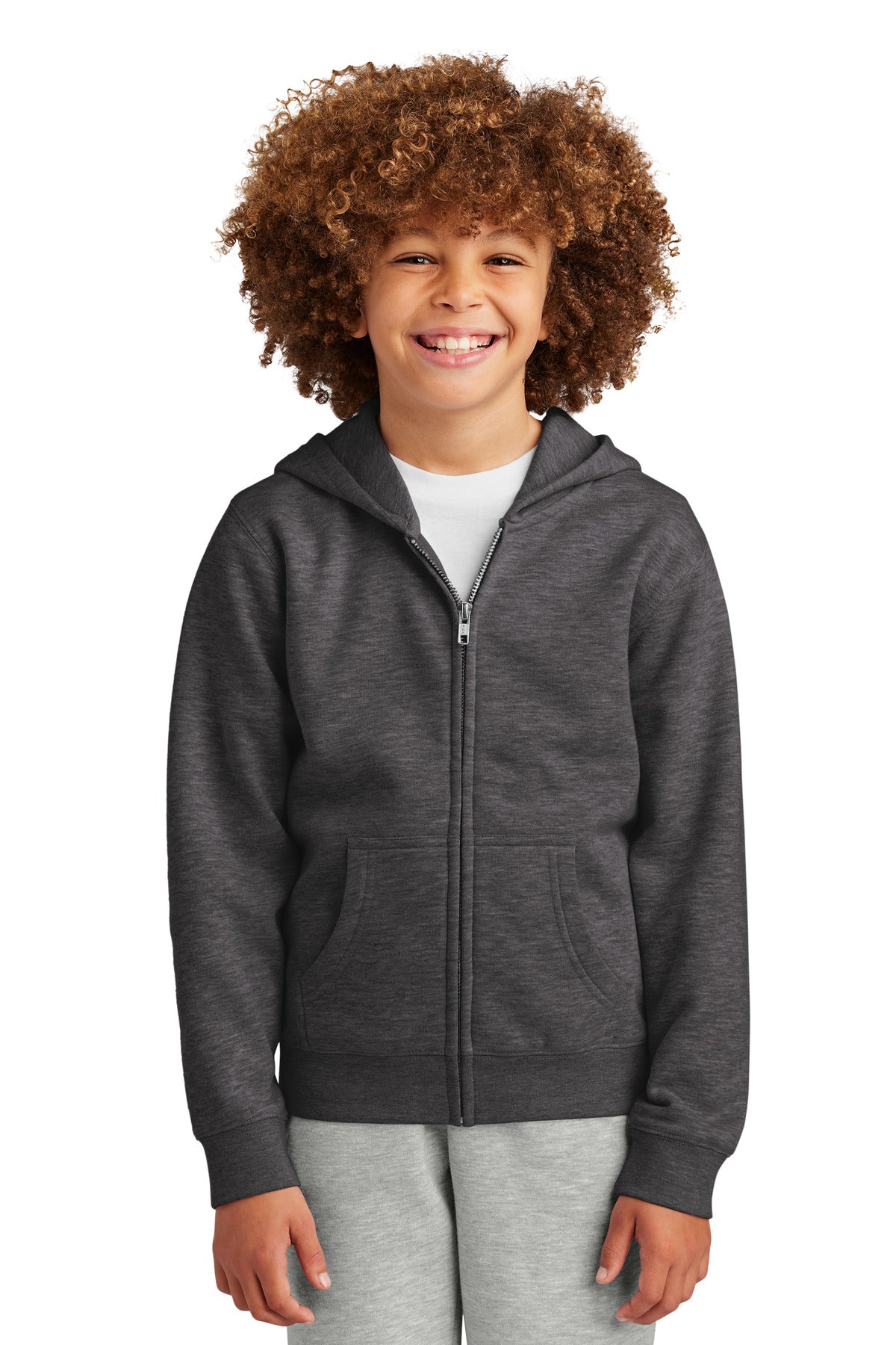 District ® Youth V.I.T. ™ Fleece Full-Zip Hoodie DT6102Y - District DT6102Y