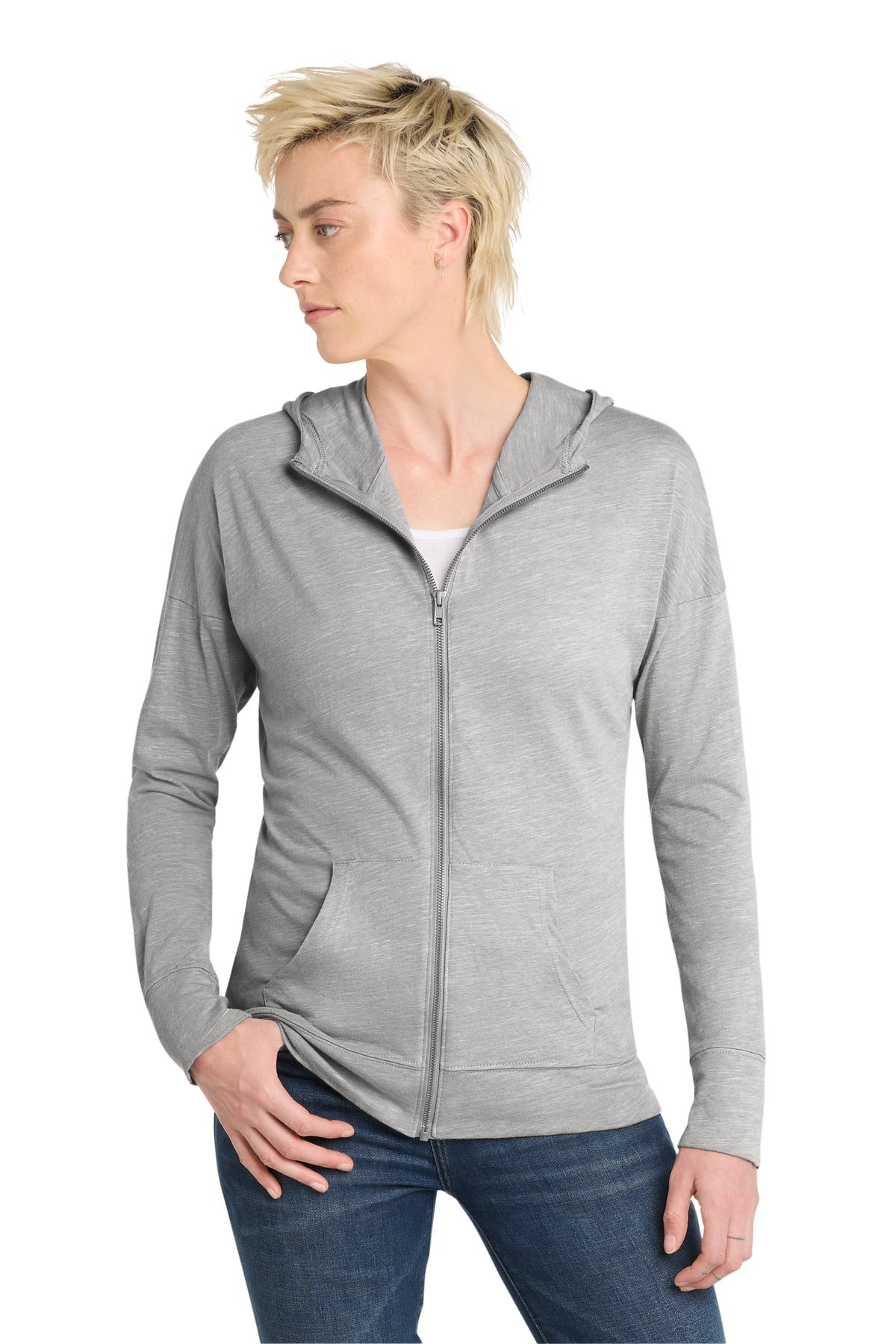 District DT665 Women's Medal Full-Zip Hoodie | Wholesale Blank Fleece