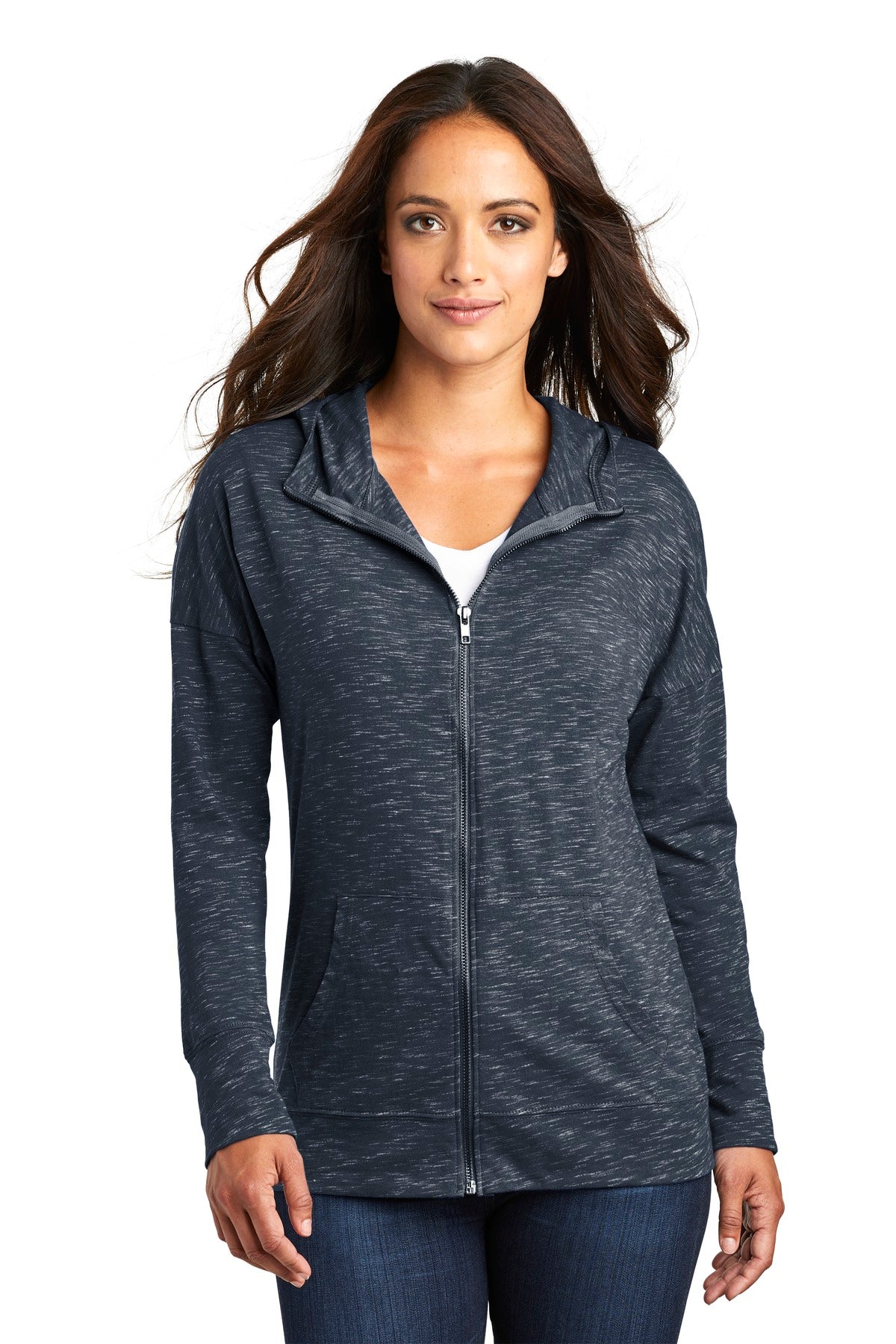 District ® Women's Medal Full-Zip Hoodie. DT665 - District DT665