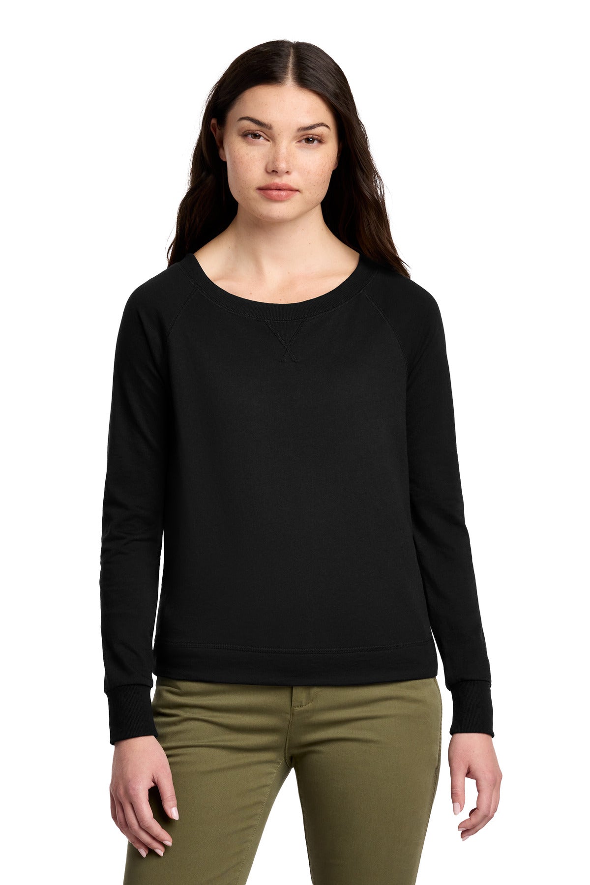 District ® Women's Featherweight French Terry ™ Long Sleeve Crewneck DT672 - District DT672