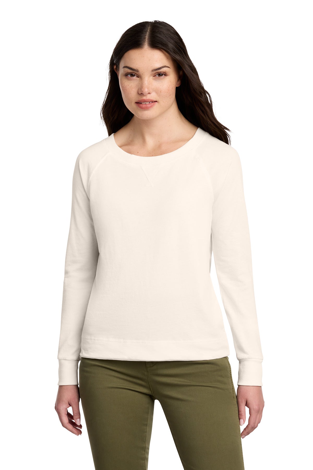 District ® Women's Featherweight French Terry ™ Long Sleeve Crewneck DT672 - District DT672