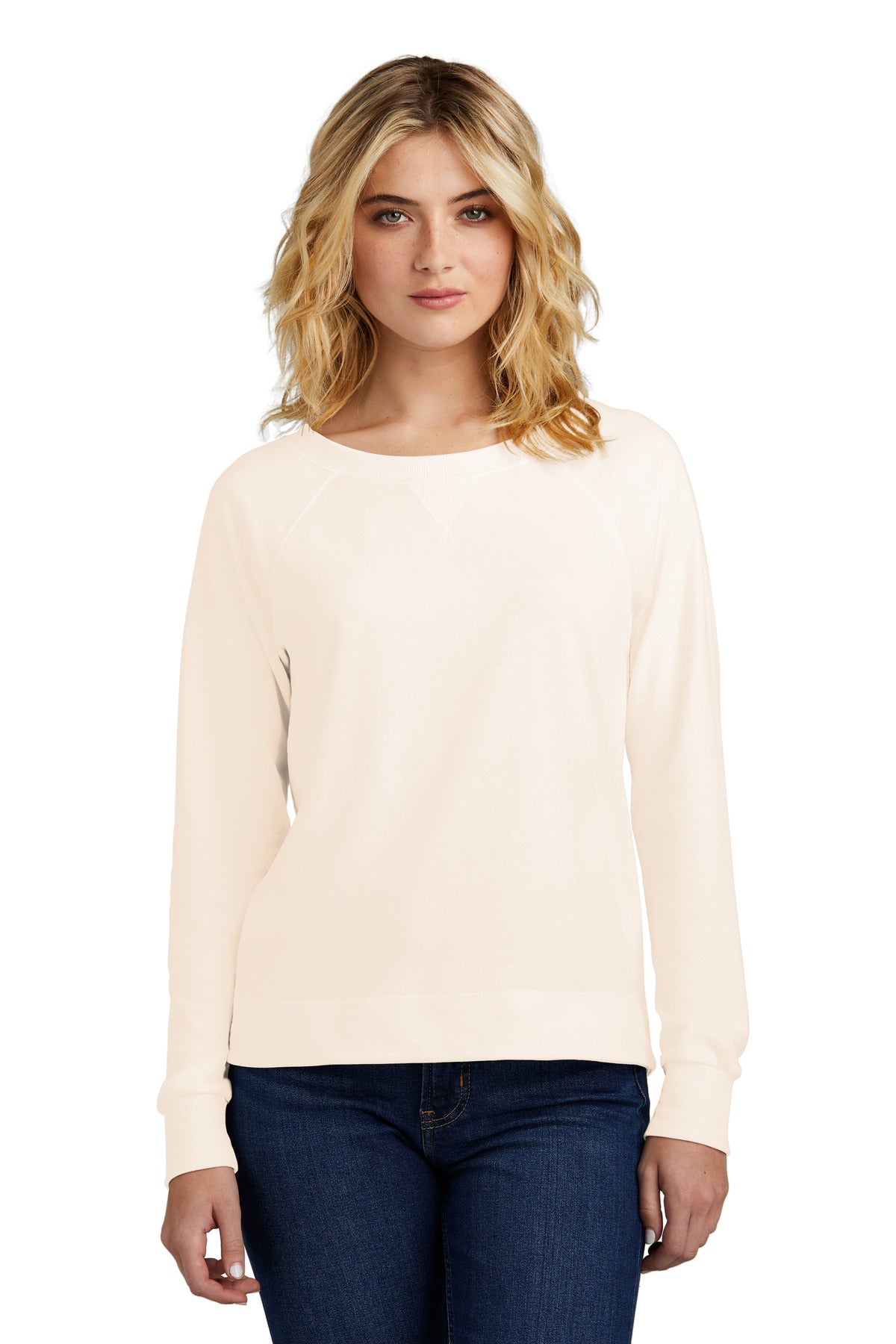 District ® Women's Featherweight French Terry ™ Long Sleeve Crewneck DT672 - District DT672